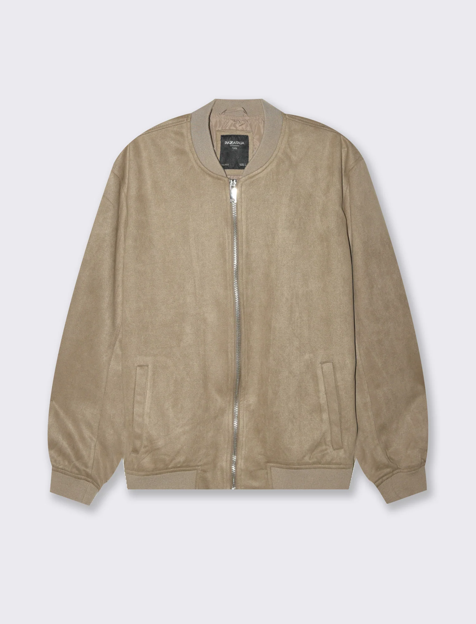 Giubbotto bomber effetto scamosciato da uomo - Cammello - Image 6