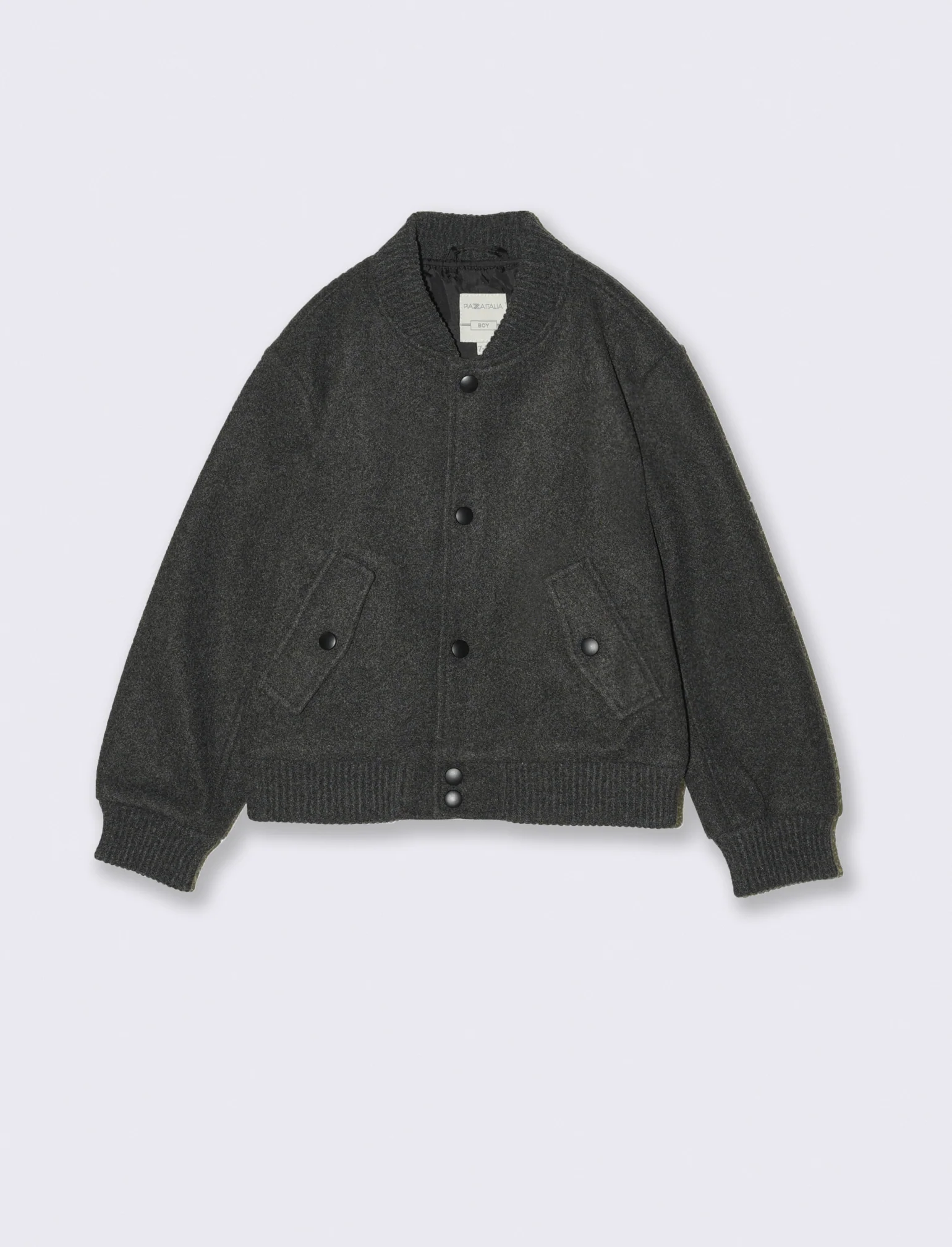 Giubbotto bomber in feltro - Grigio - Image 2