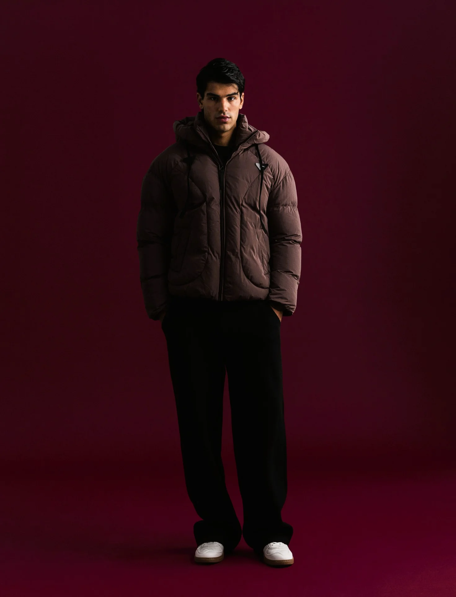 GIUBBOTTO  BOXY FIT CON CAPPUCCIO - cipolla - Image 3