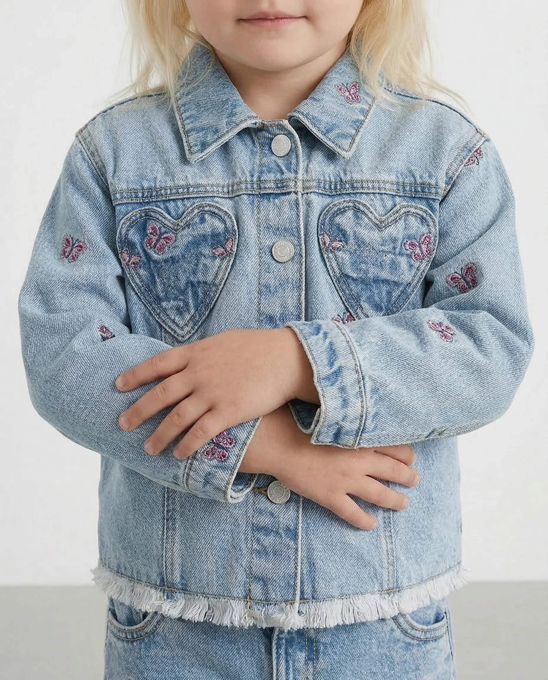 Giubbotto di jeans con ricami trendy - Denim - Image 3