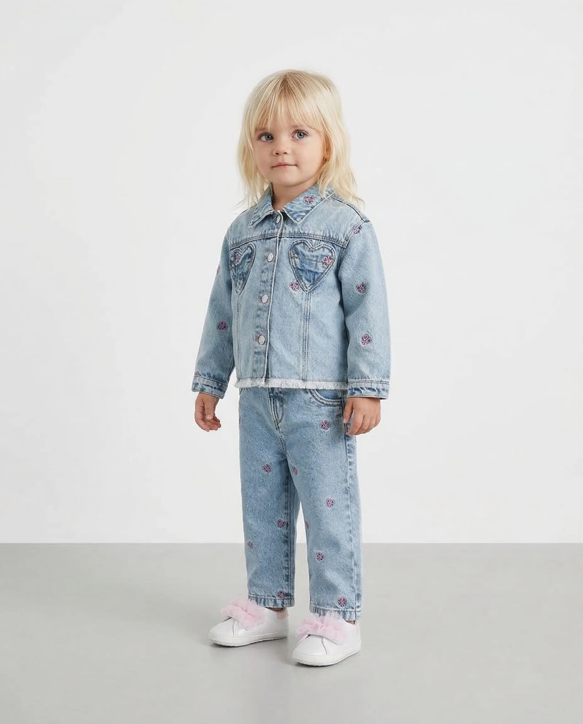 Giubbotto di jeans con ricami trendy - Denim - Image 4