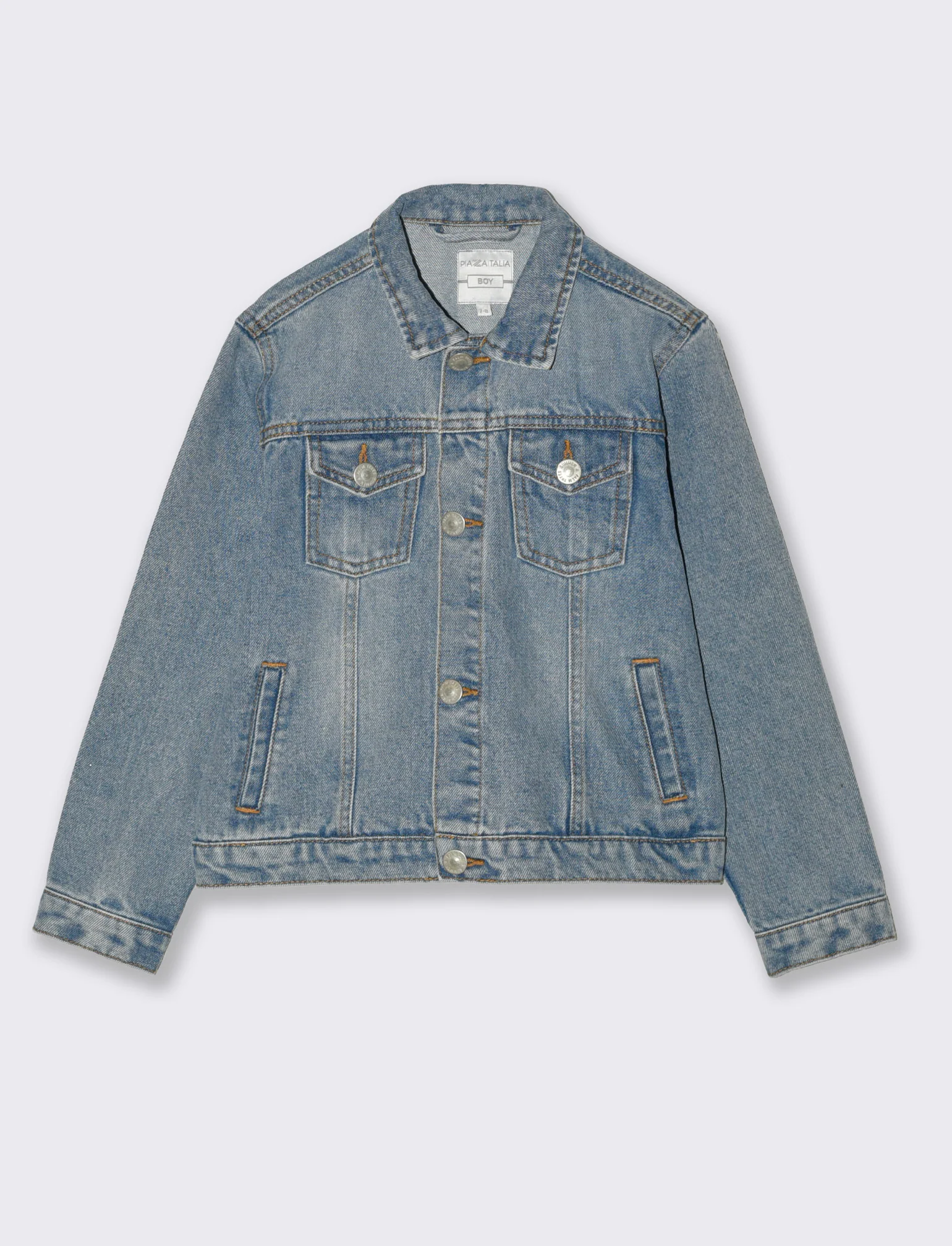 Giubbotto di jeans con tasche e pince - Denim