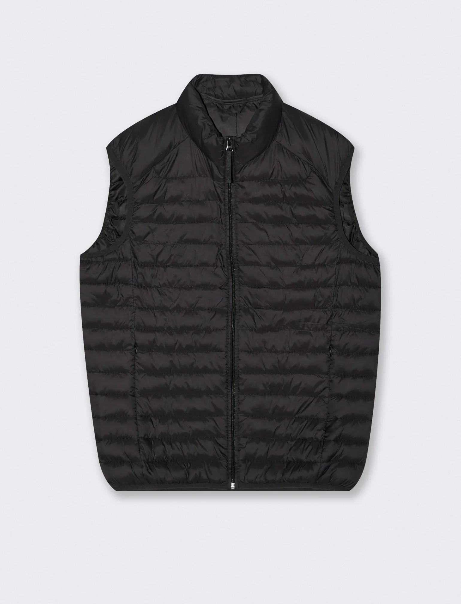 Giubbotto Gilet Piumino Imbottito Collo Alto - Nero
