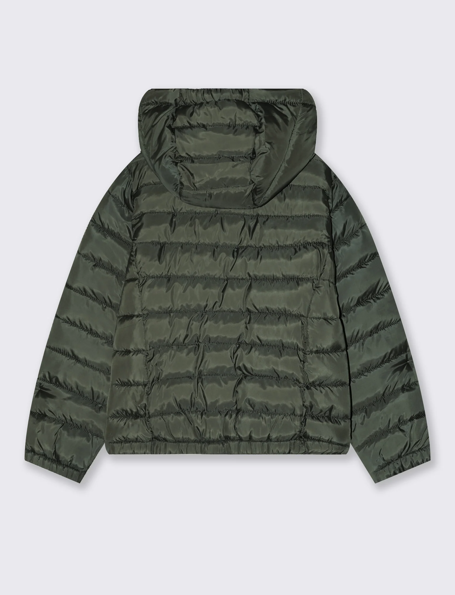 Giubbotto imbottito con cappuccio e tasche - Verde militare - Image 2
