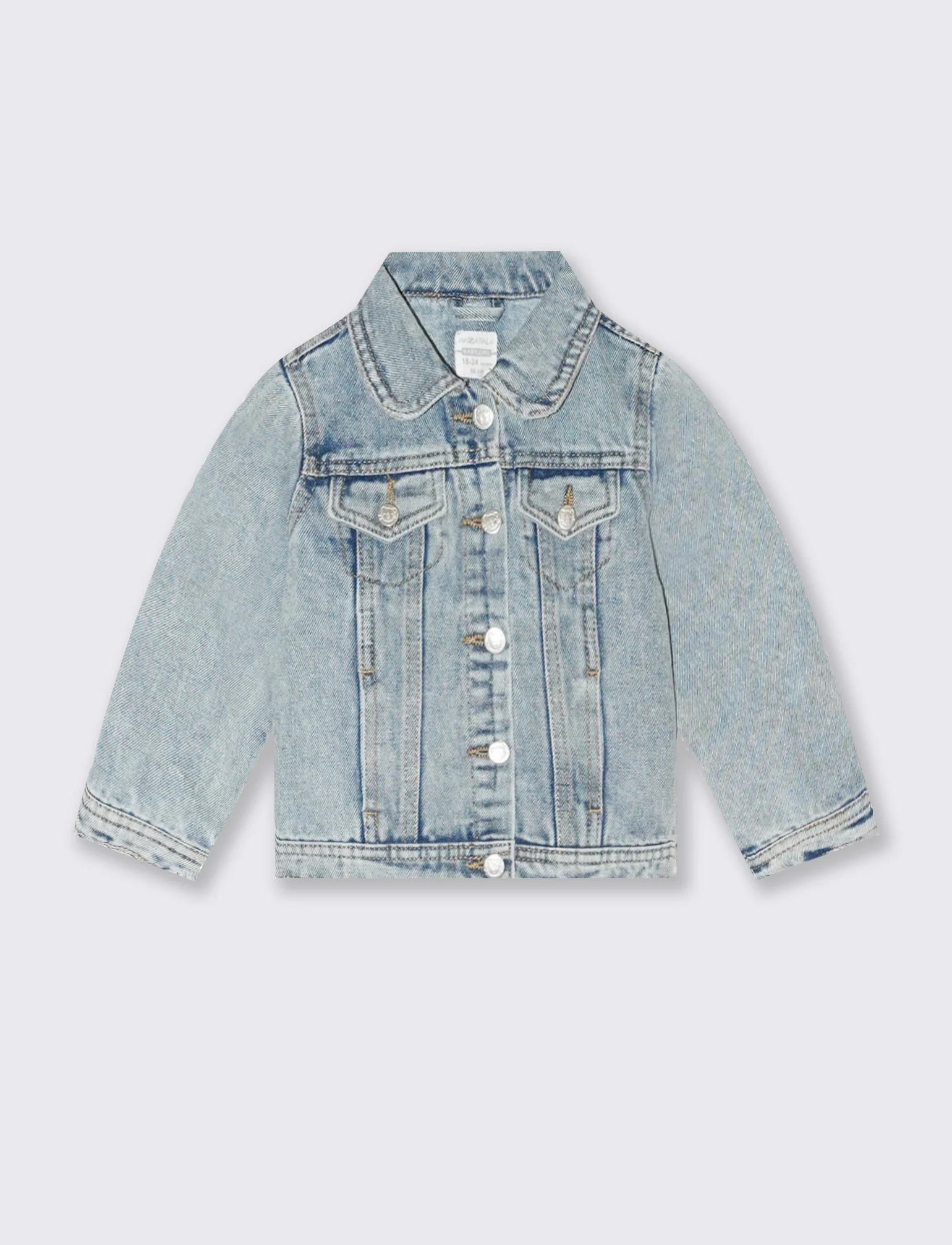 Giubbotto in denim da neonata - Denim chiaro - Image 3