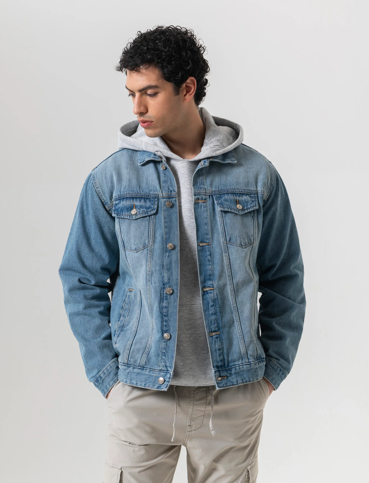 Giubbotto in denim da uomo - Denim - Image 3