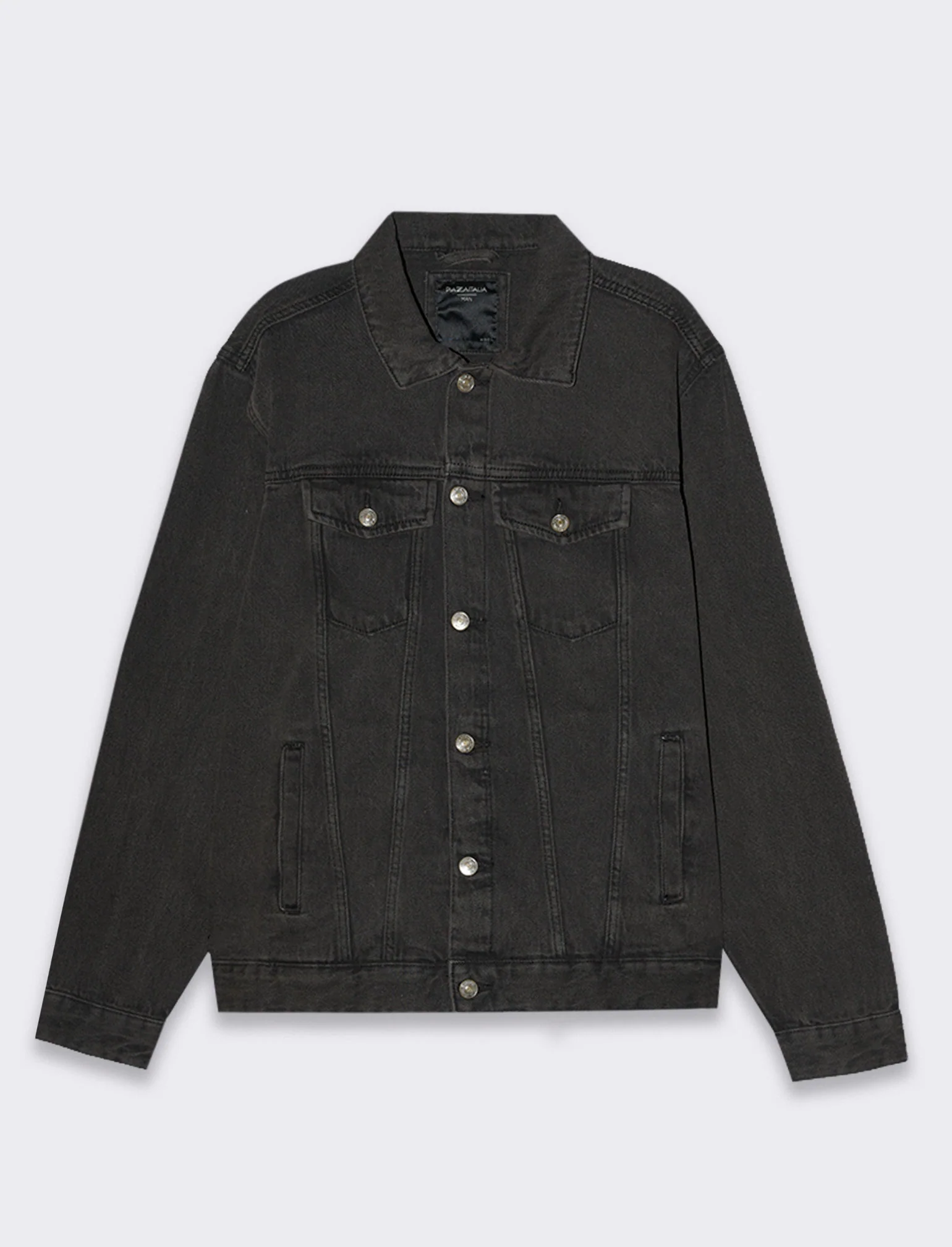 Giubbotto in denim da uomo - Nero - Image 2