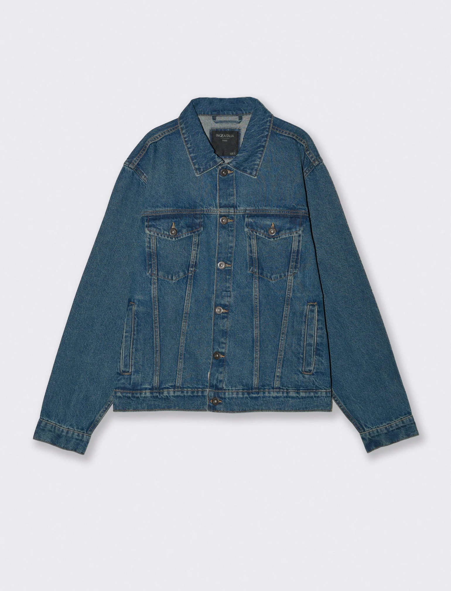 Giubbotto in denim effetto slavato - Denim - Image 4