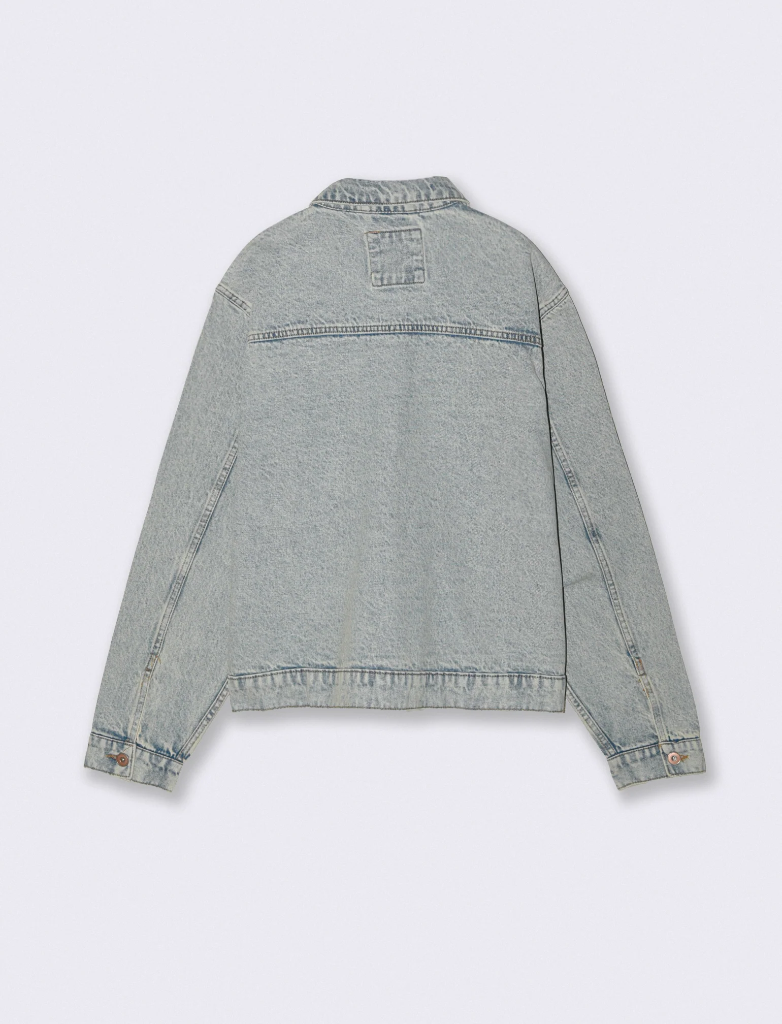 Giubbotto in denim effetto slavato - Denim chiaro - Image 2