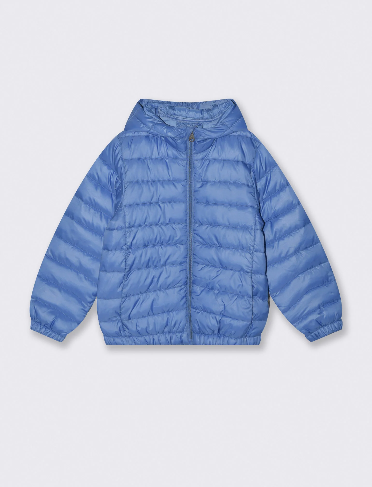 Giubbotto leggero con cappuccio e zip - Blu oceano