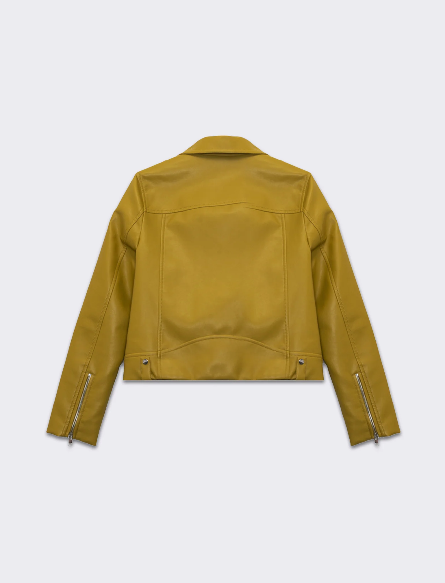 Giubbotto modello biker da donna - Mostarda - Image 5