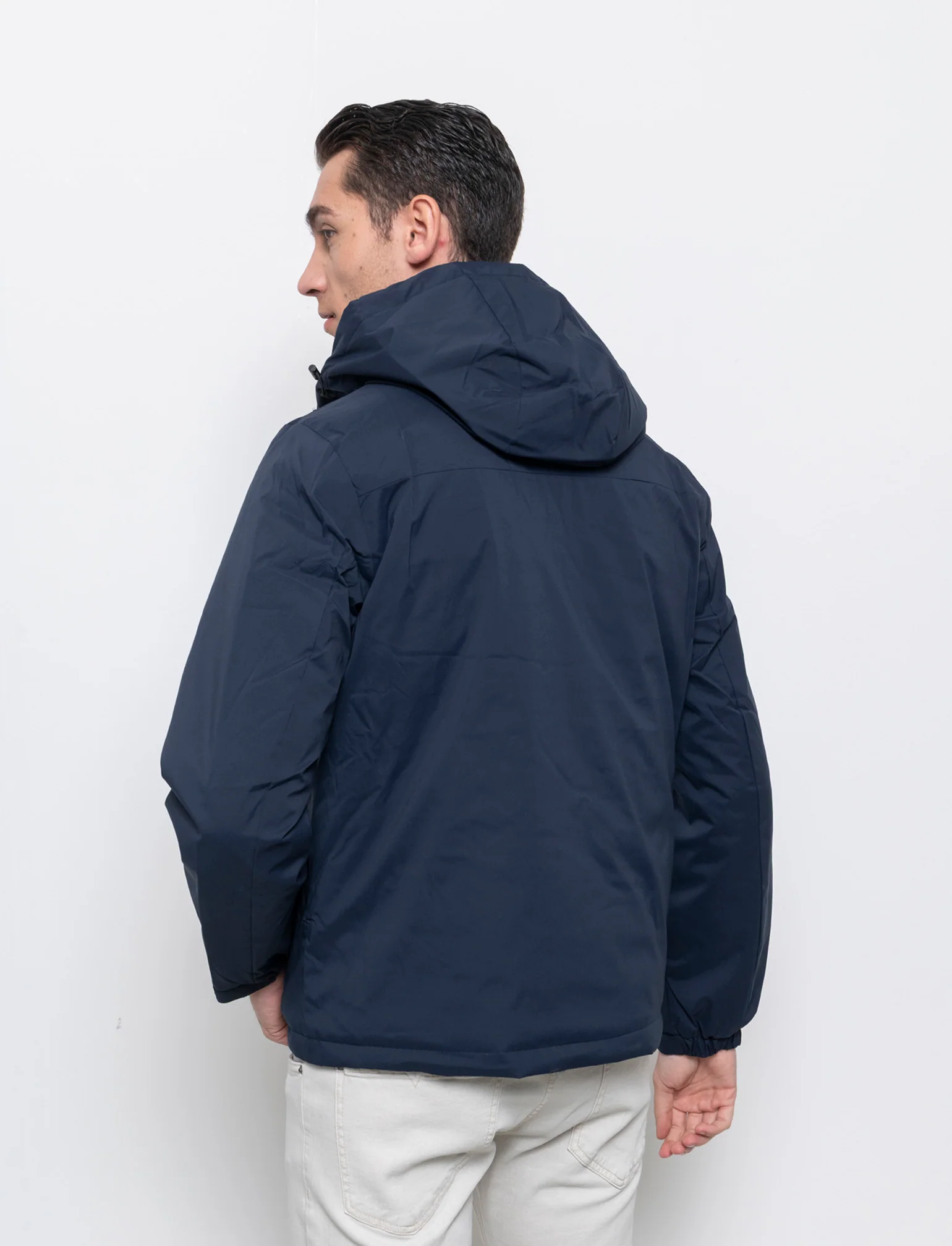 Giubbotto reversibile antivento con cappuccio da uomo - Blu - Image 2