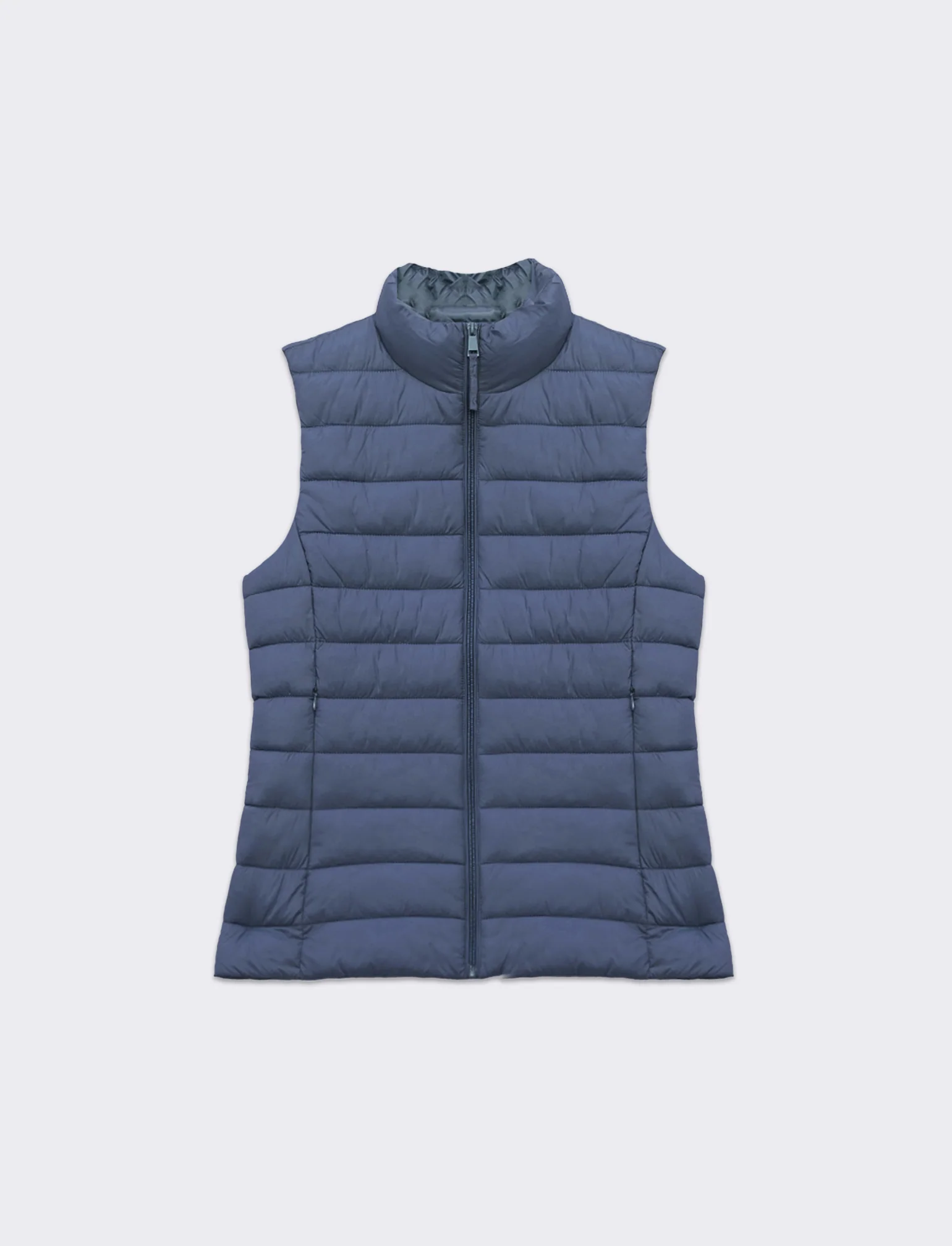 Giubbotto smanicato imbottito da donna - Denim