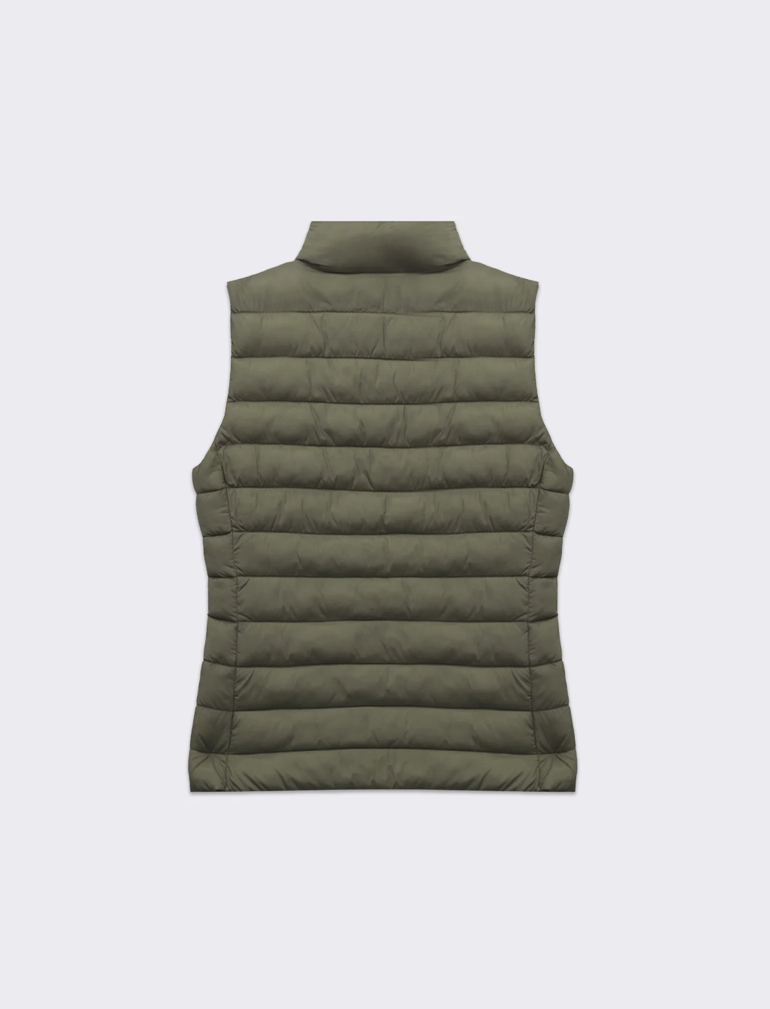 Giubbotto smanicato imbottito da donna - Verde salvia - Image 2