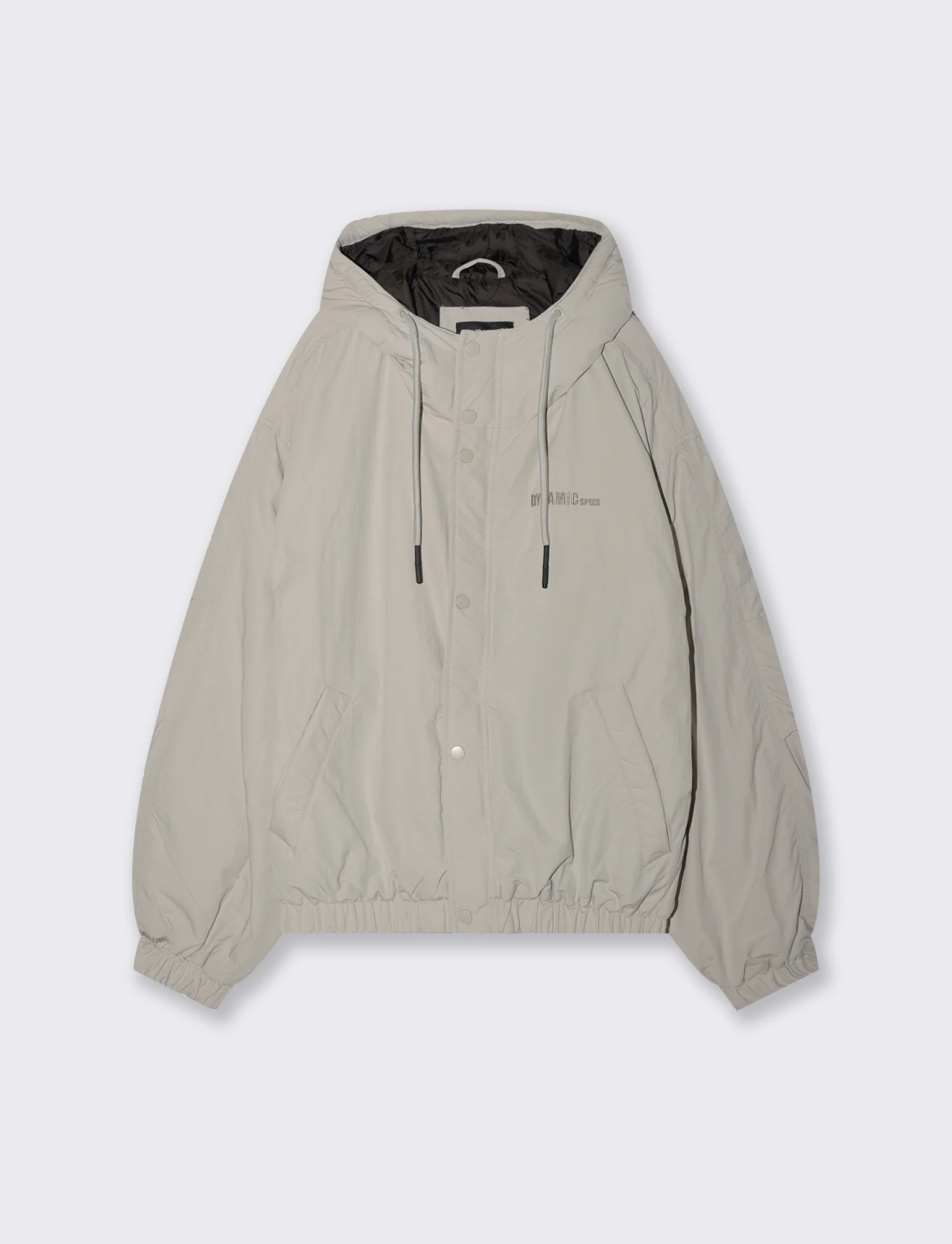 GIUBBOTTO TECNICO CON CAPPUCCIO BOXY FIT - Grigio ghiaccio