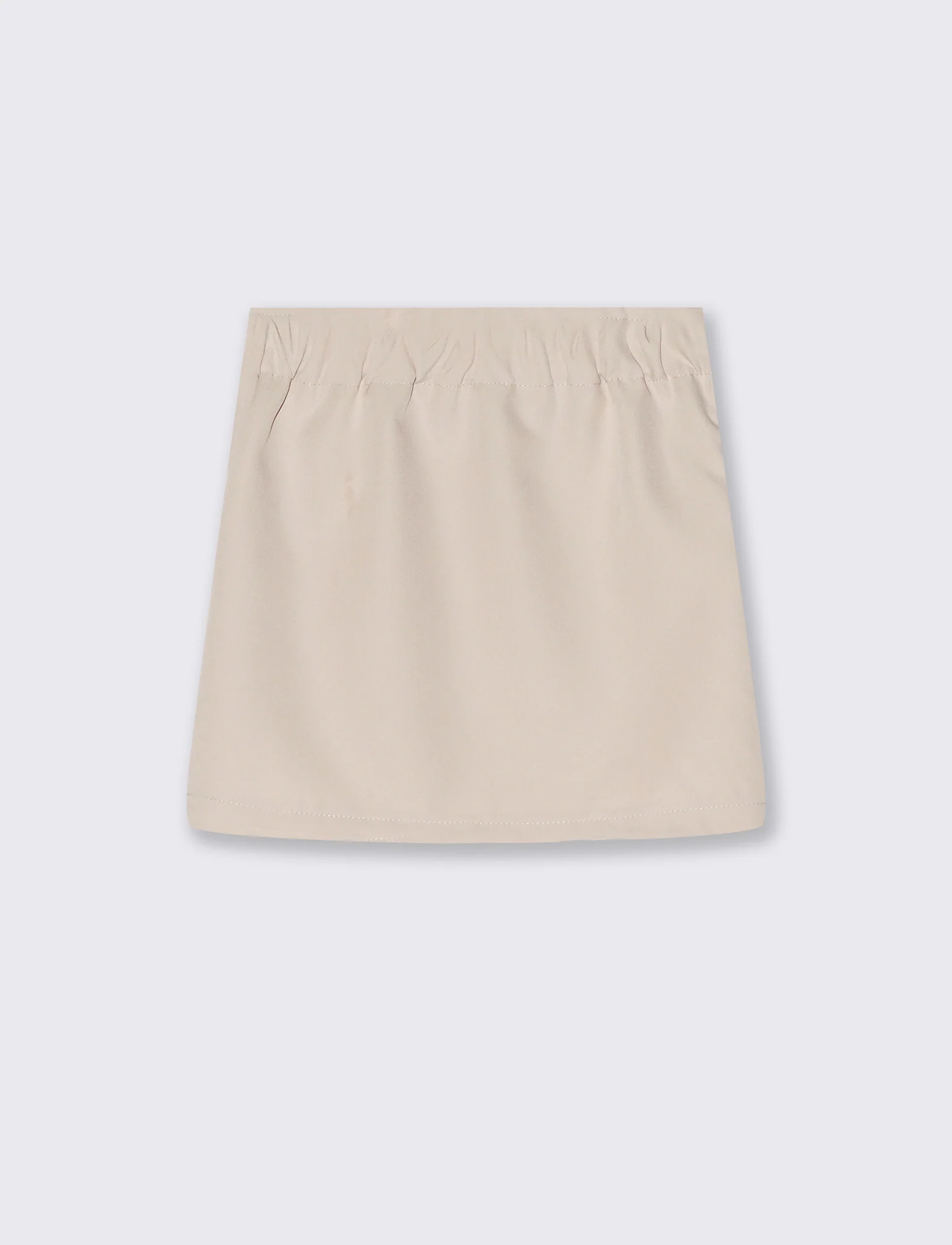 Gonna bambina con fiocco e fascia decorativa - Beige - Image 2