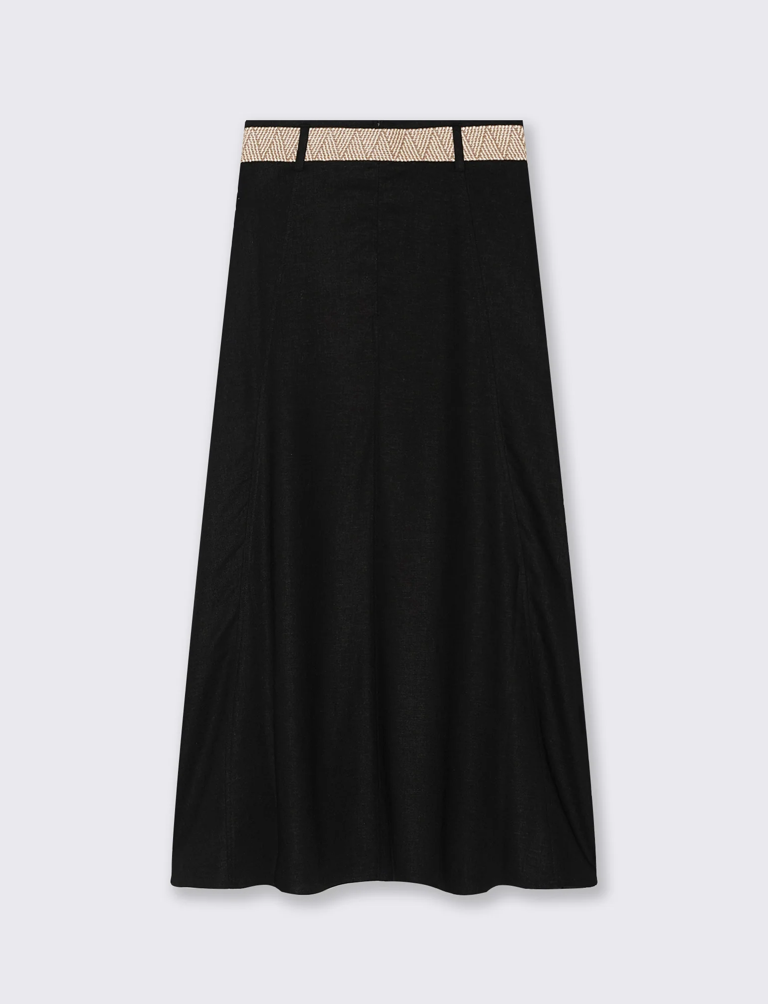 Gonna con cintura da donna - Nero - Image 5
