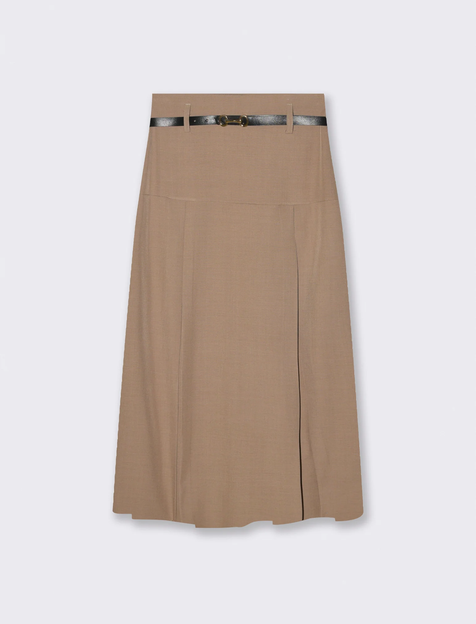 GONNA CON CINTURA - Grigio fango