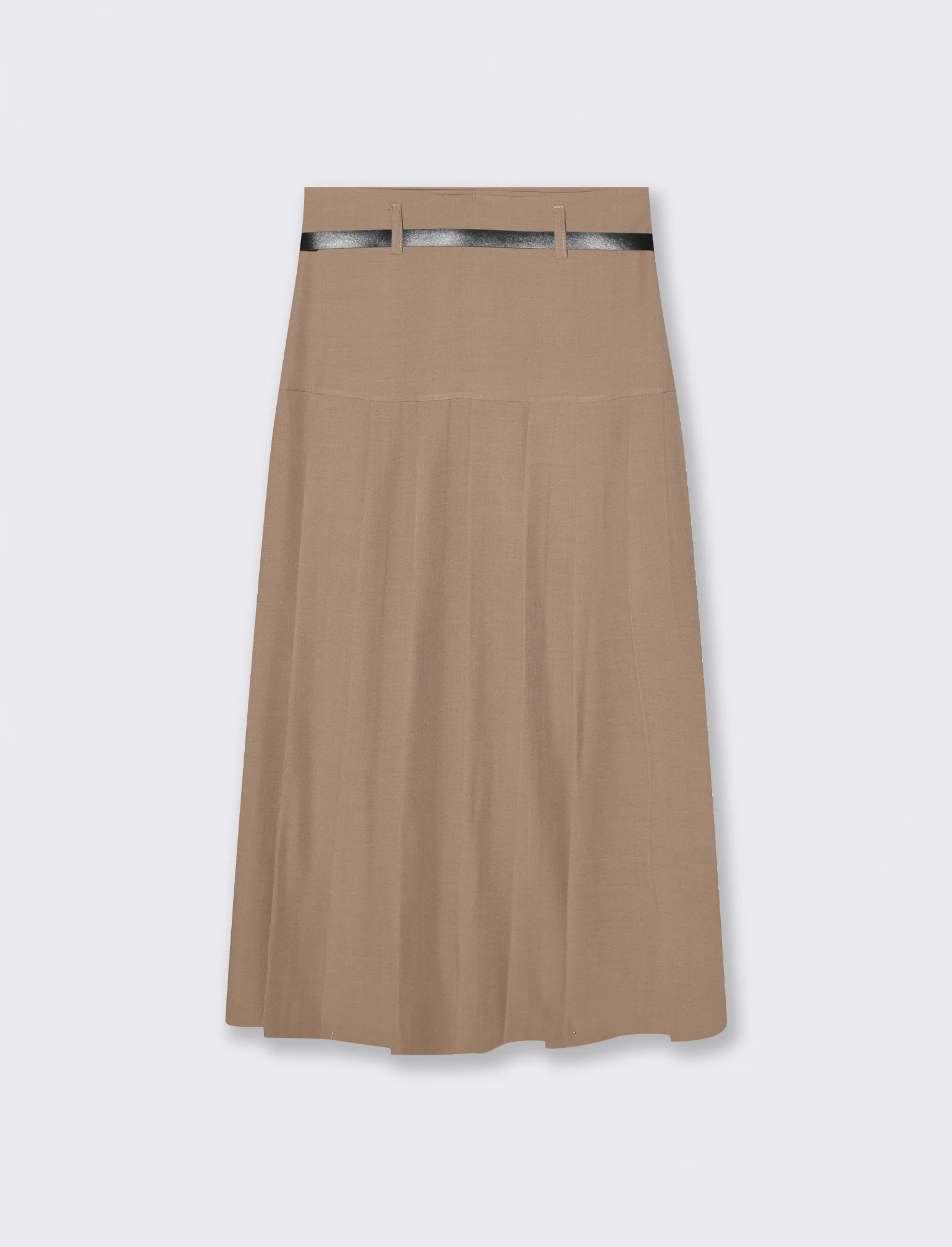 GONNA CON CINTURA - Grigio fango - Image 2
