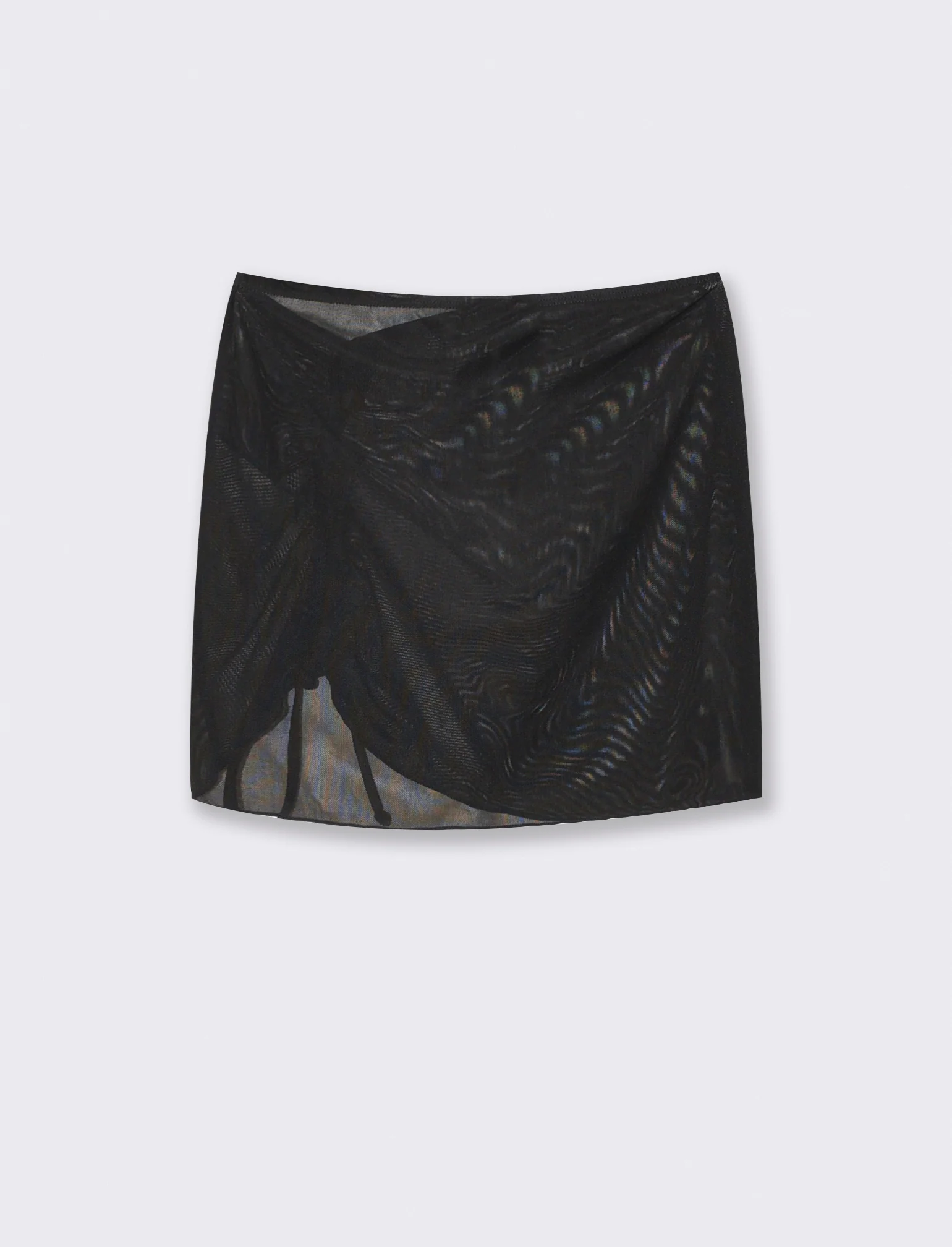 Gonna copricostume in microrete elegante - Nero - Image 2