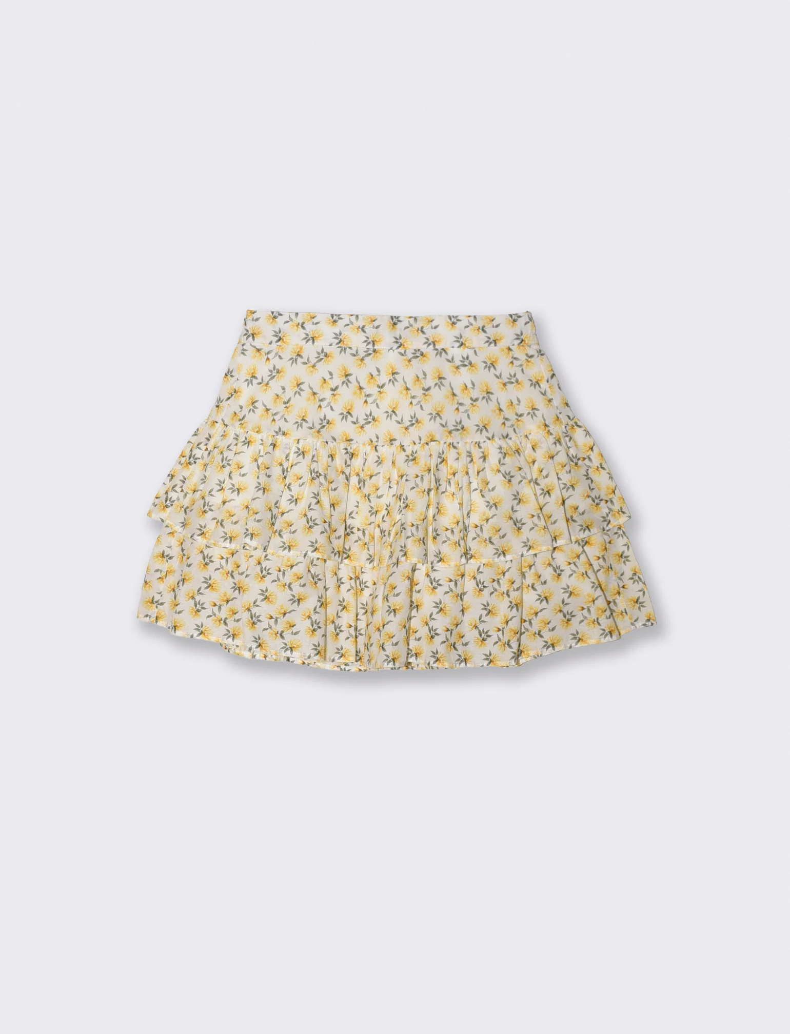Gonna corta a balze in cotone con pantaloncino interno - var 1
