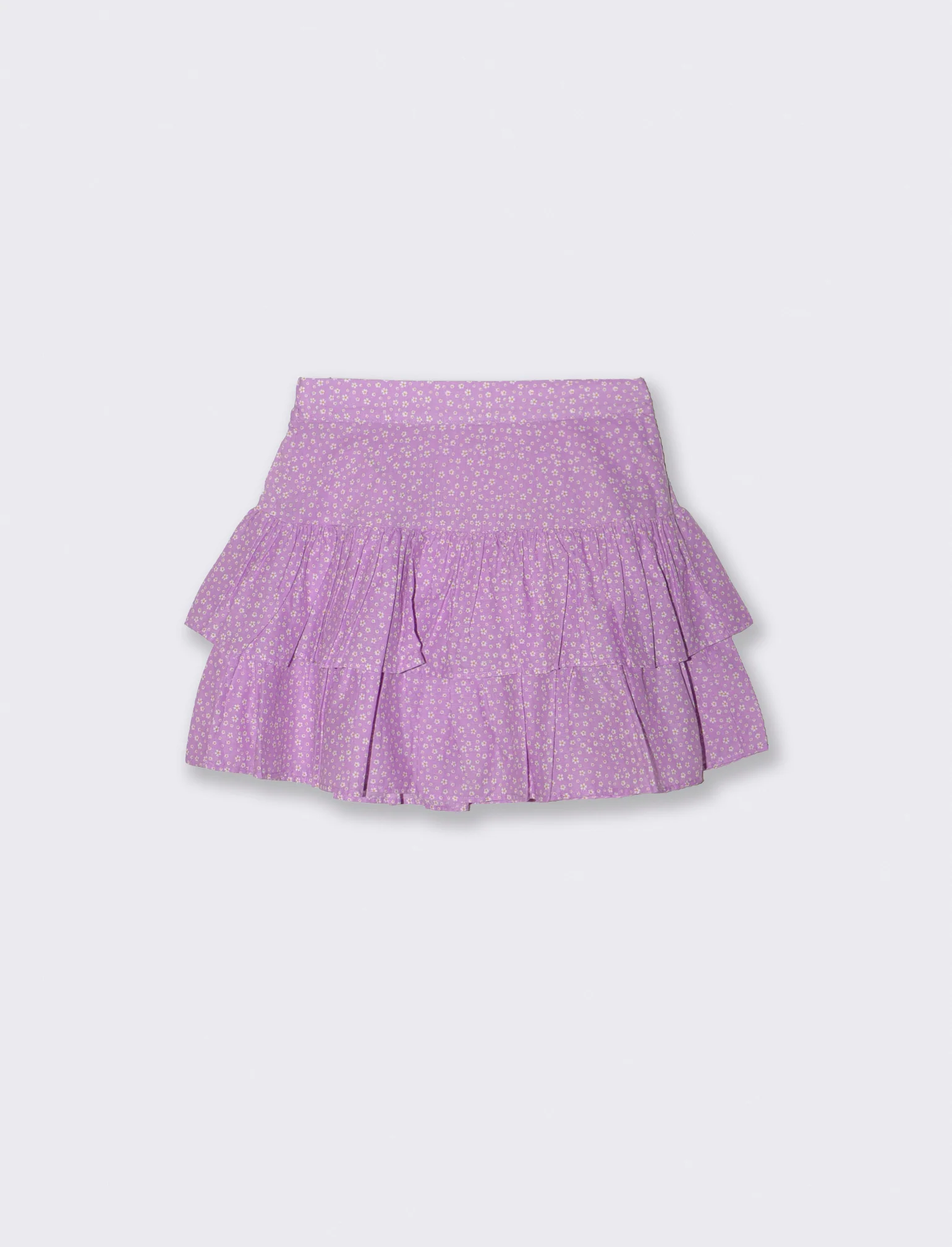 Gonna corta a balze in cotone con pantaloncino interno - var 2