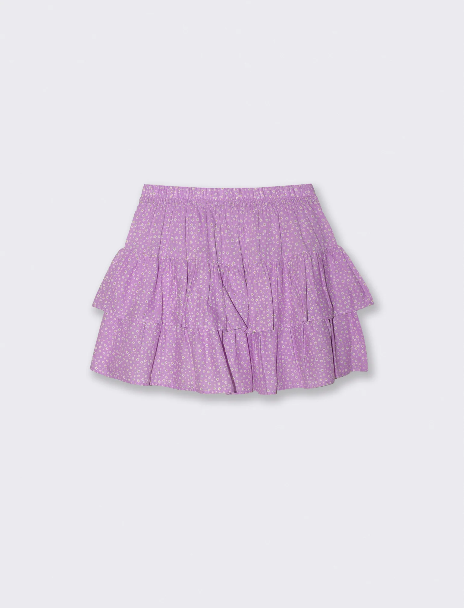 Gonna corta a balze in cotone con pantaloncino interno - var 2 - Image 2