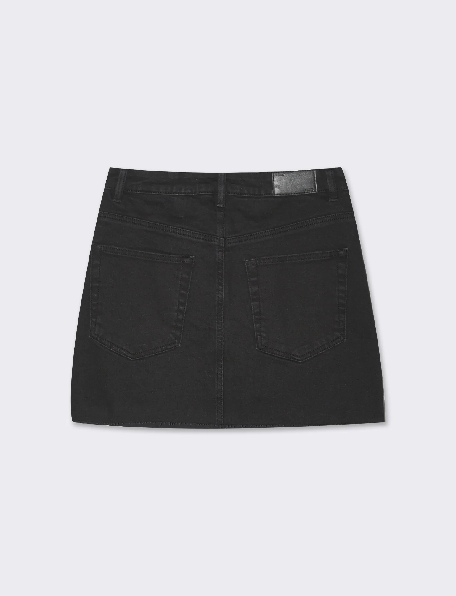 Gonna corta in denim da donna - Nero - Image 5