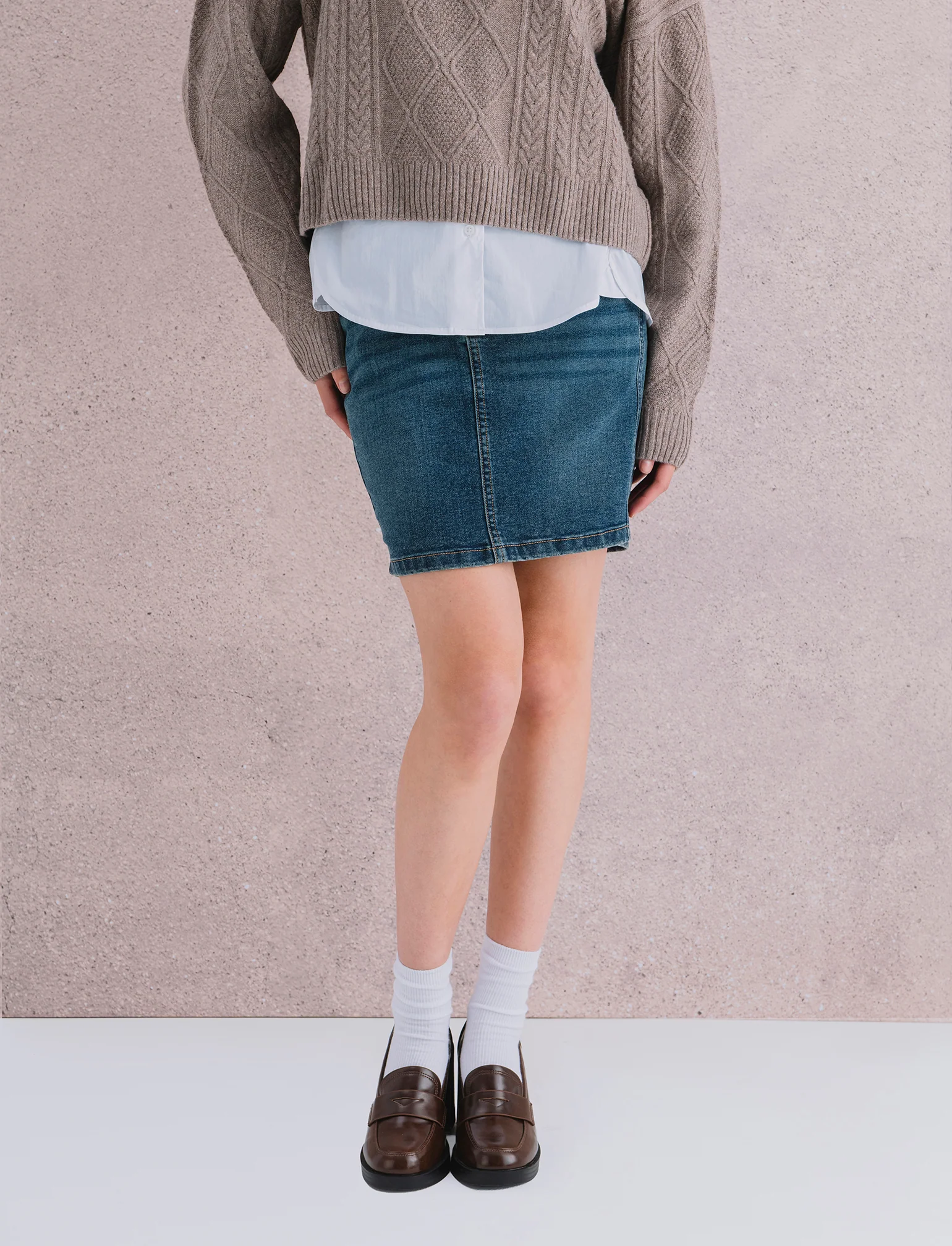GONNA CORTA IN DENIM - Denim - Image 2