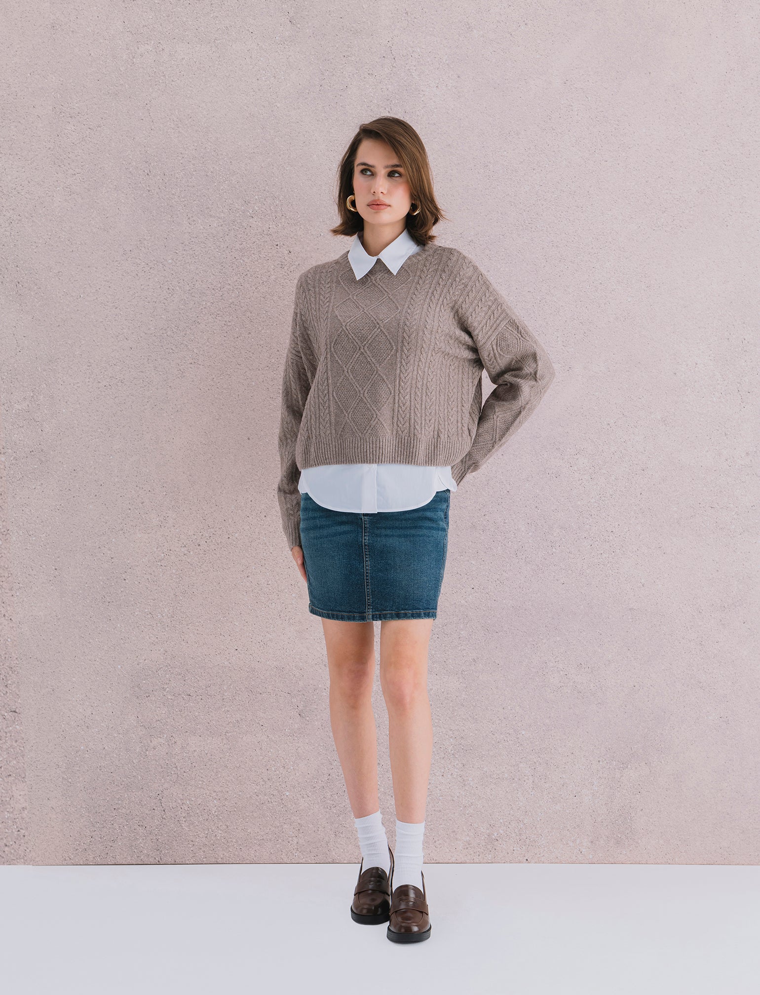 GONNA CORTA IN DENIM - Denim - Image 3