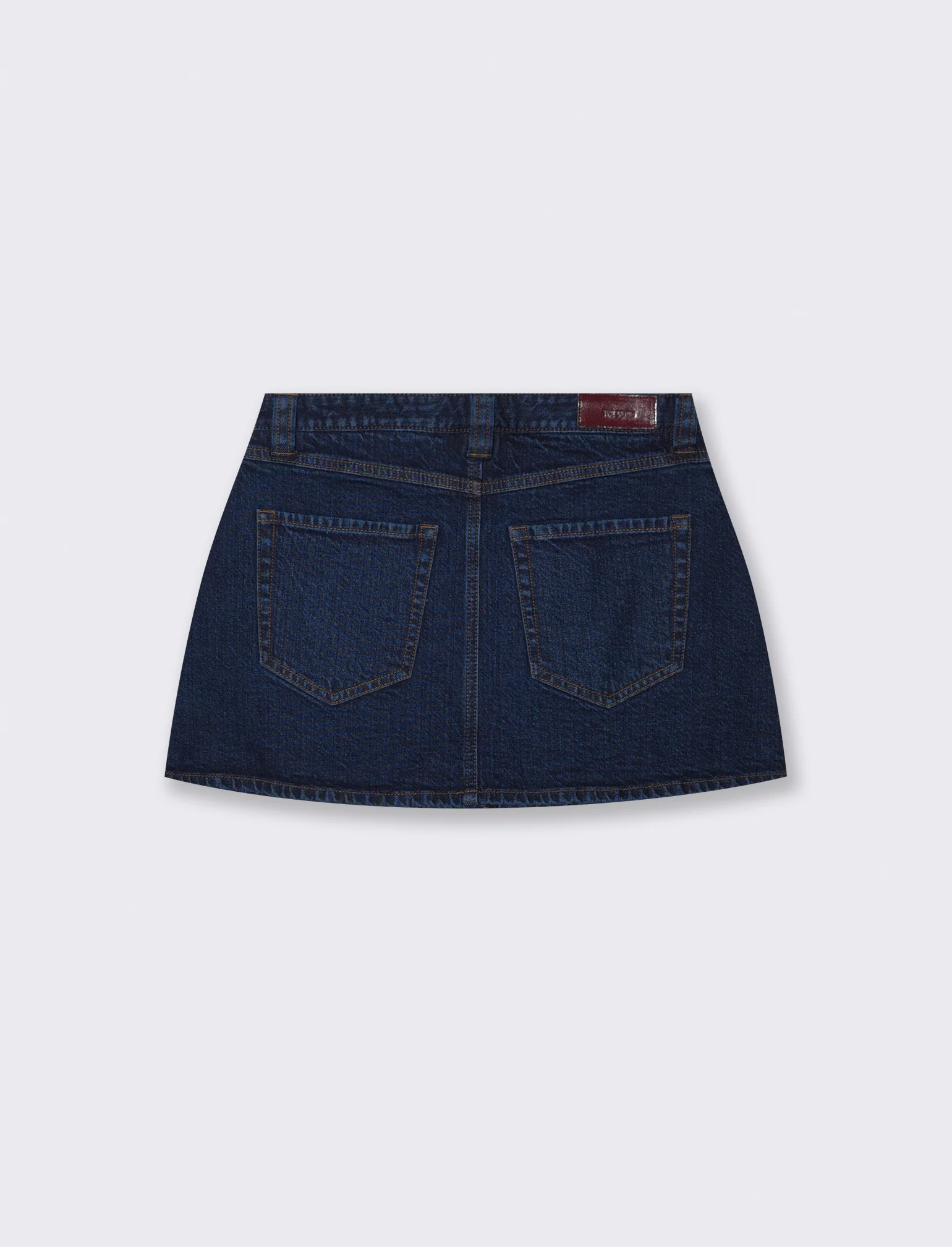 GONNA CORTA IN DENIM - DENIM SCURO - Image 2