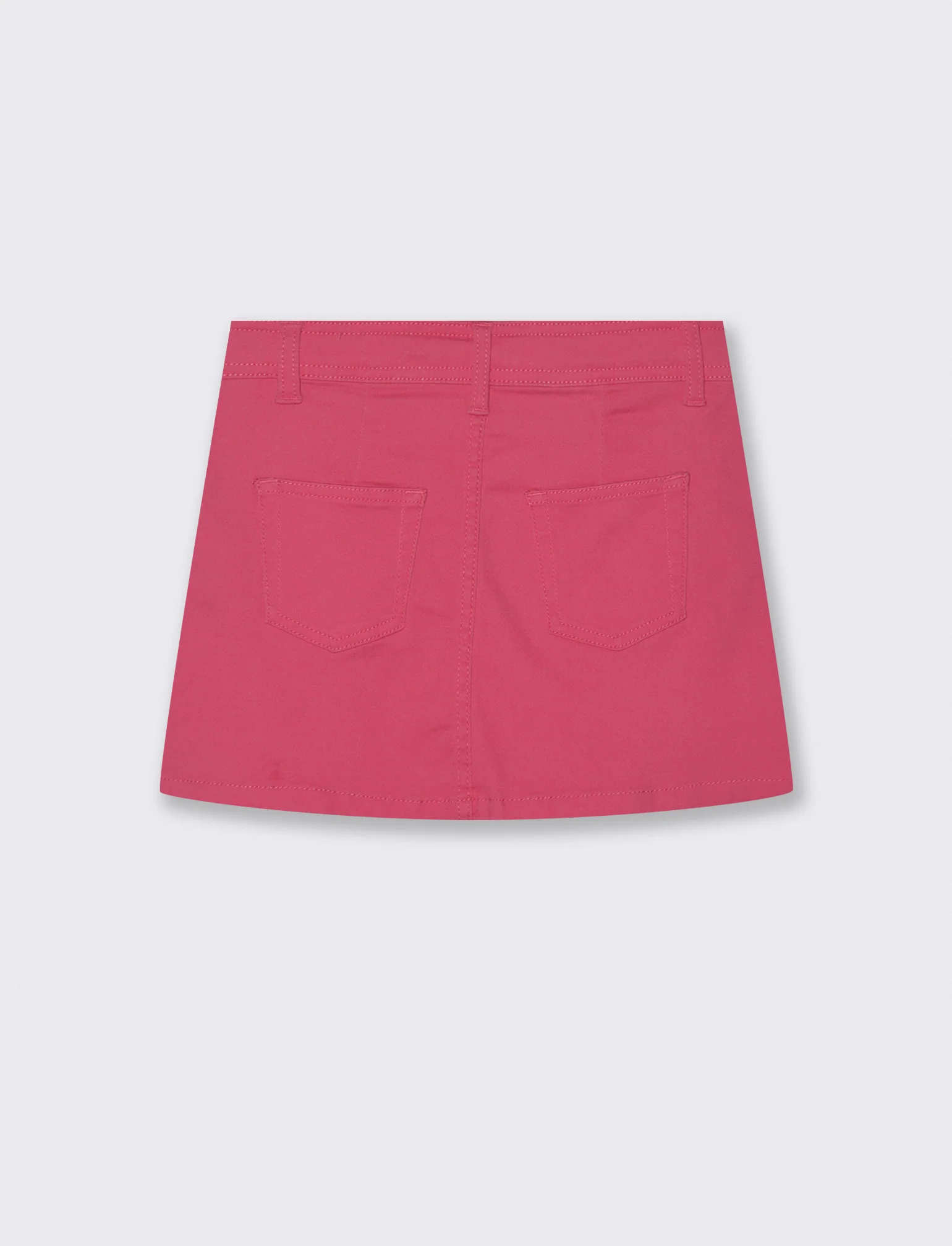 Gonna elastica con tasche e pinces - Fuxia - Image 2