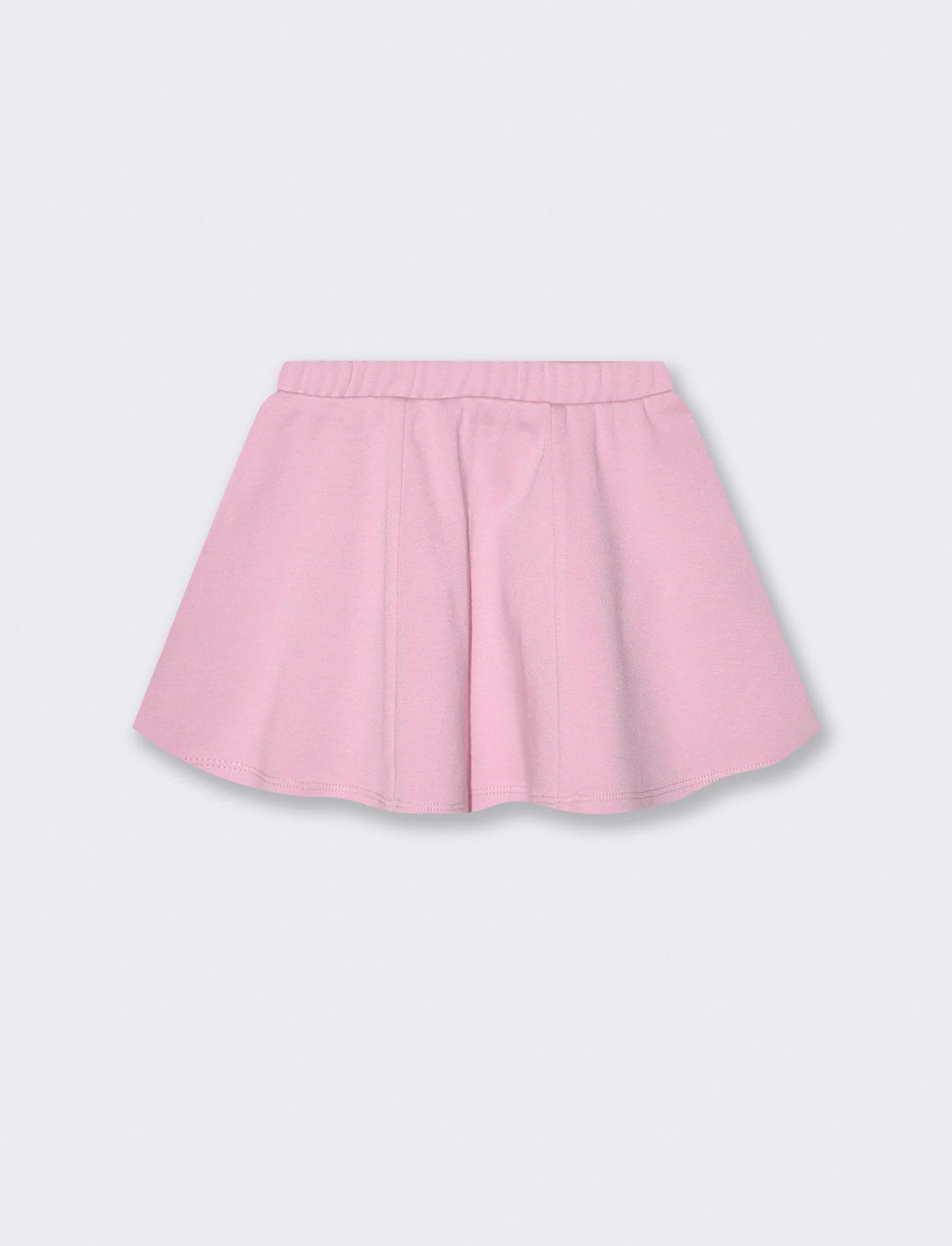 Gonna in interlock a pieghe dallo stile romantico - Rosa polvere