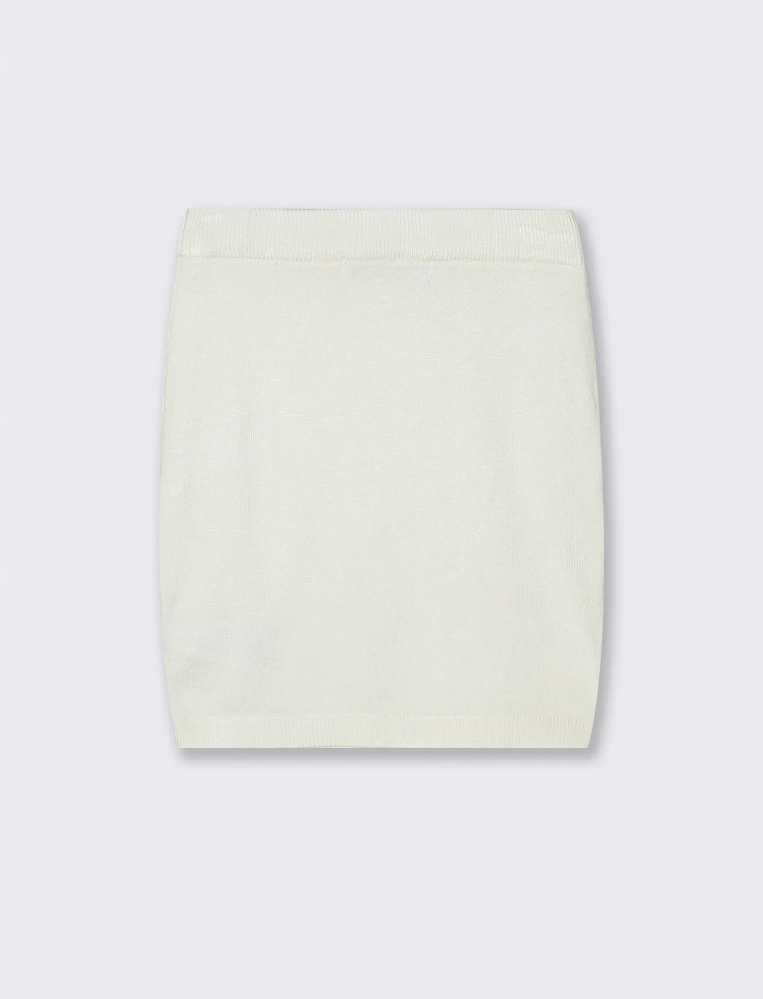 Gonna in maglia con bottoni decorativi - Bianco latte - Image 2