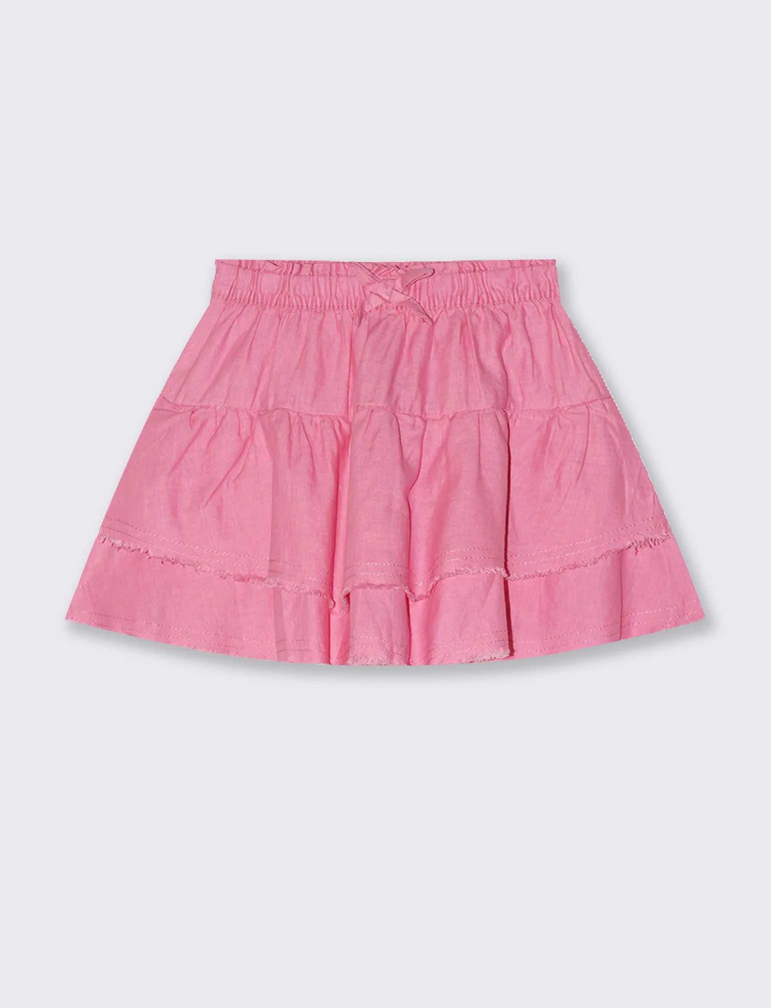 Gonna in misto lino con pantaloncino interno - Rosa big bubble - Image 4