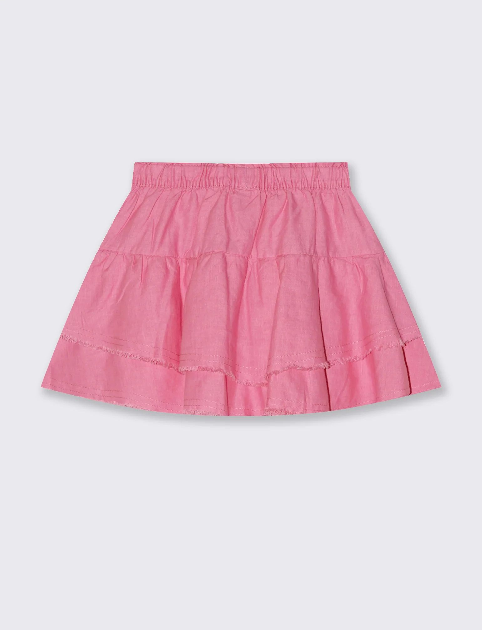Gonna in misto lino con pantaloncino interno - Rosa big bubble - Image 5