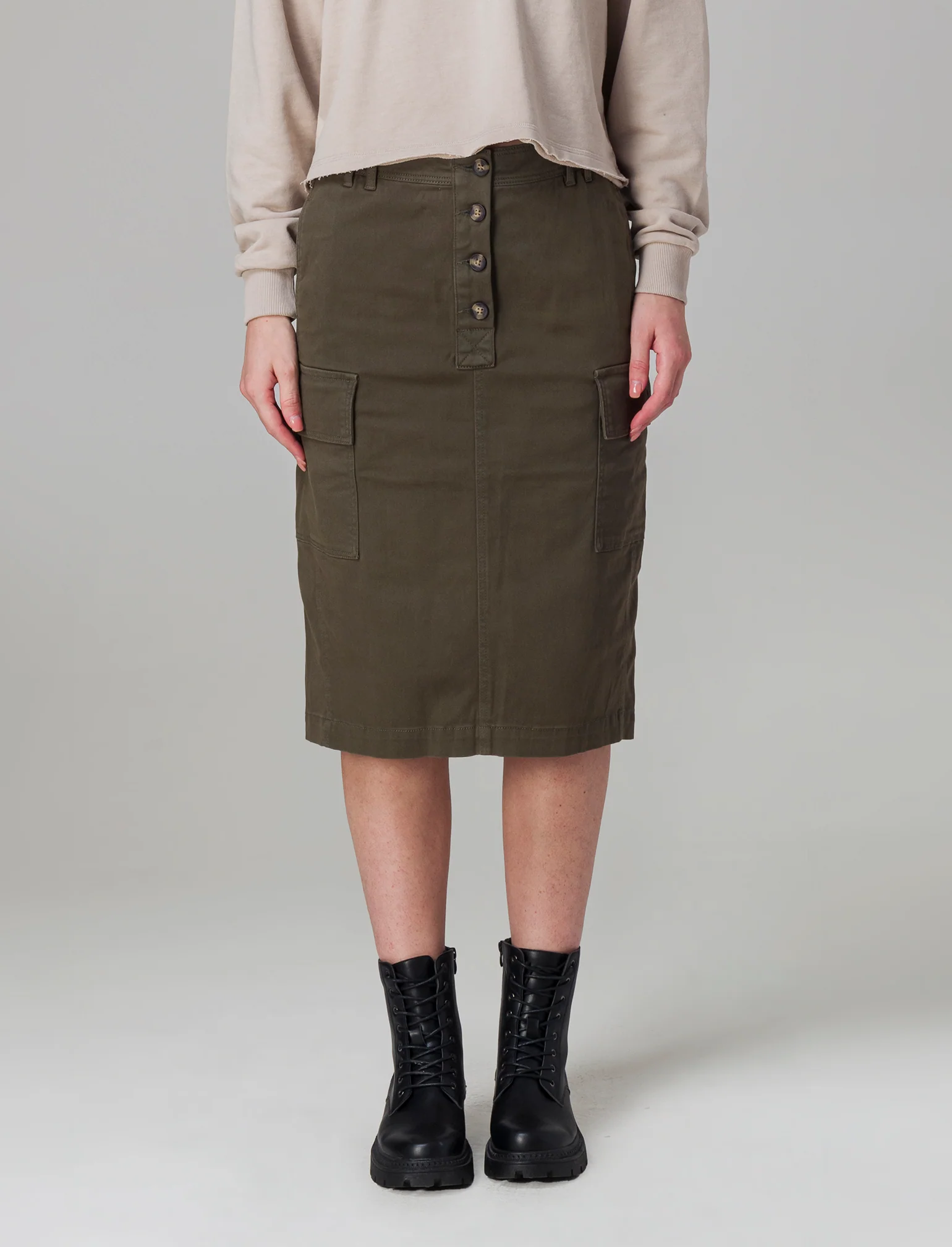 Gonna longuette con tasche da donna - Ve.milit. - Image 2
