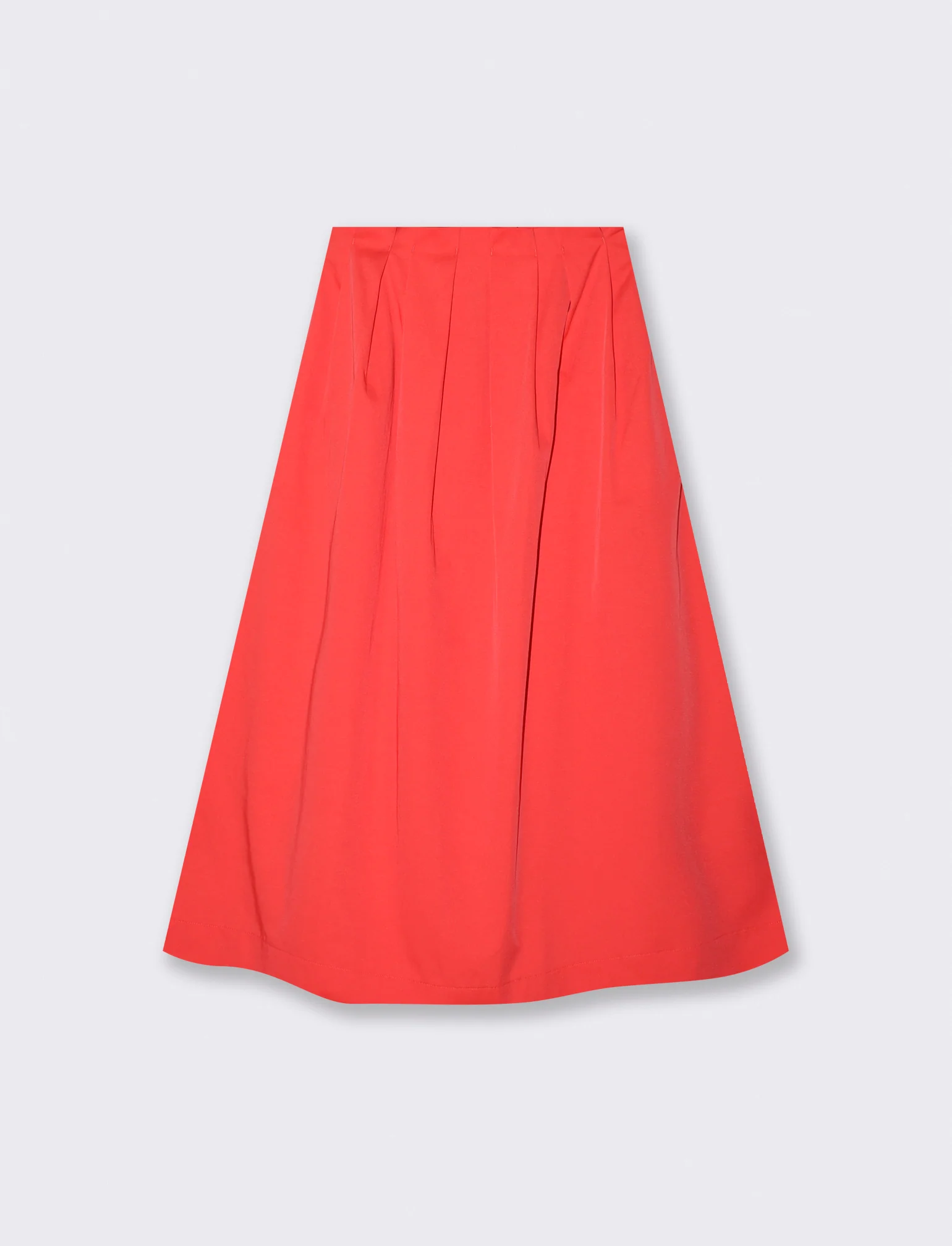 Gonna Loungette Vita Alta con Zip Invisibile - Aragosta