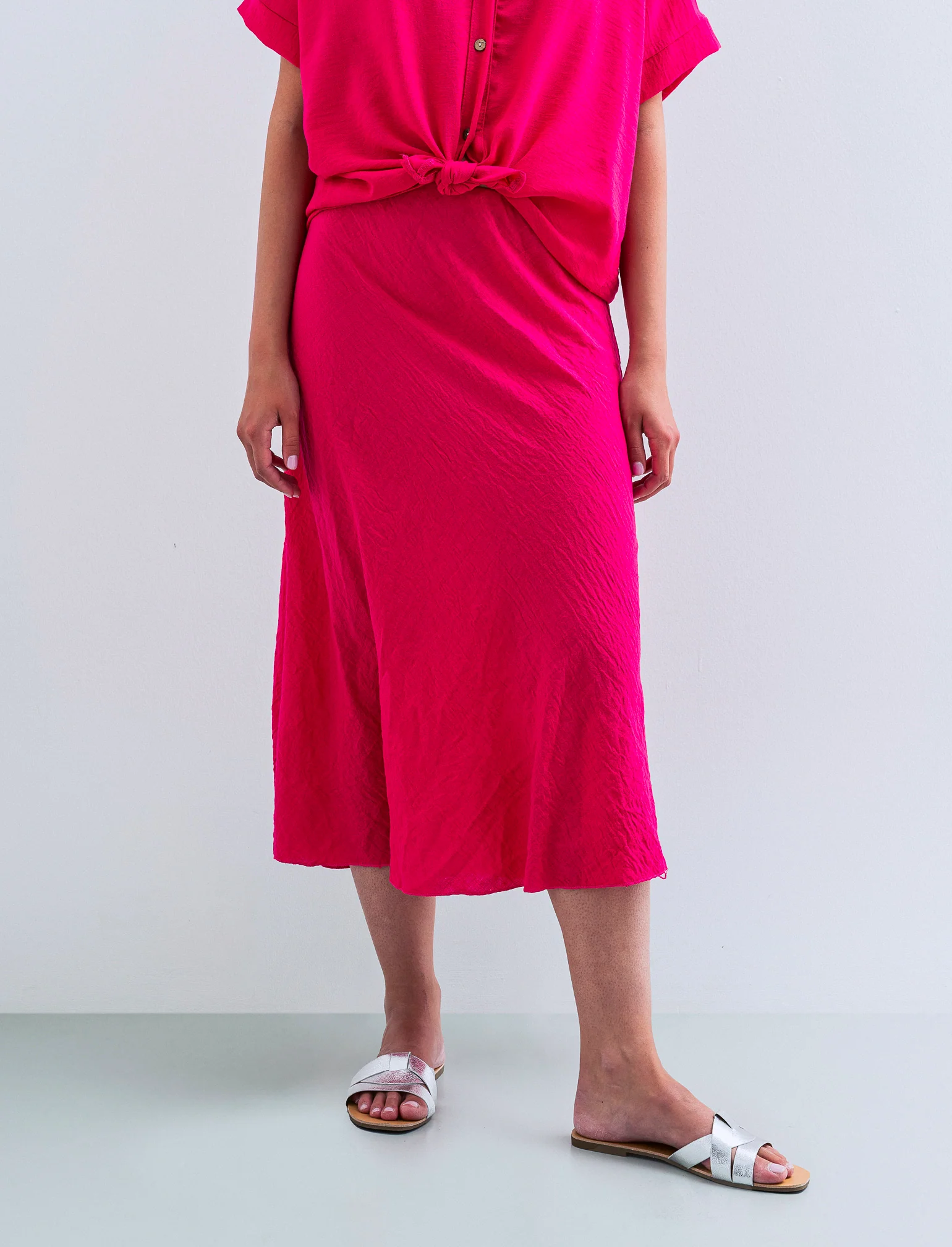 Gonna lunga a ruota - Fuxia - Image 3