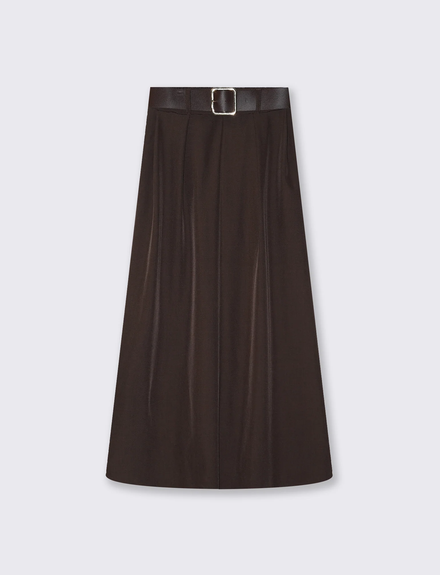 Gonna lunga con cintura elegante e versatile - Moro