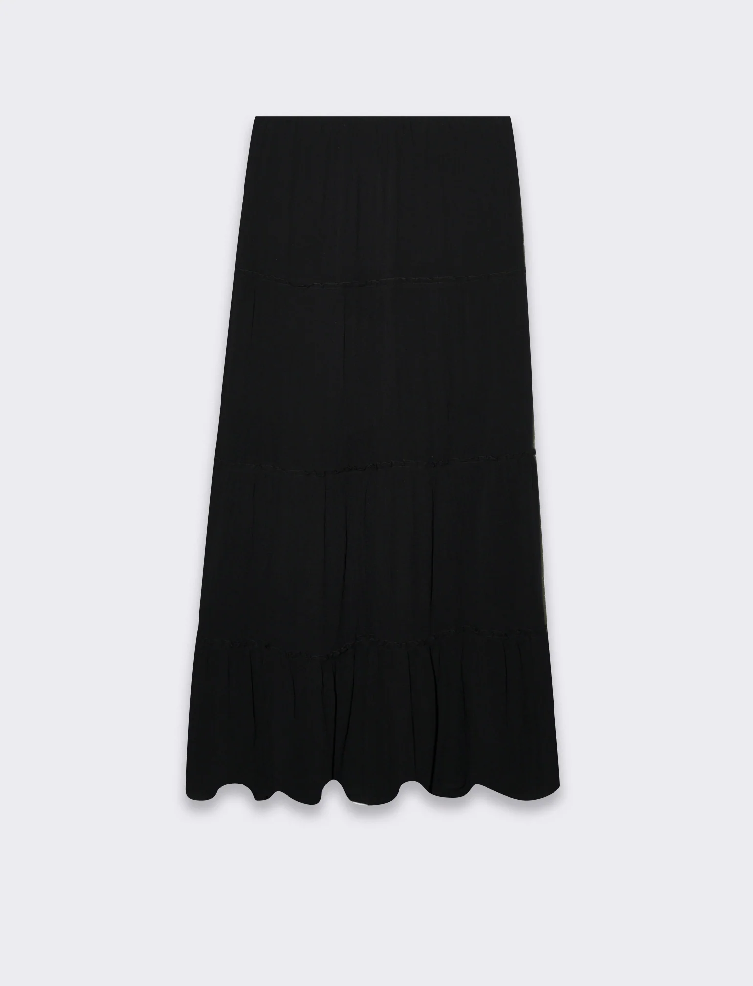 Gonna lunga con coulisse da donna - Nero - Image 4