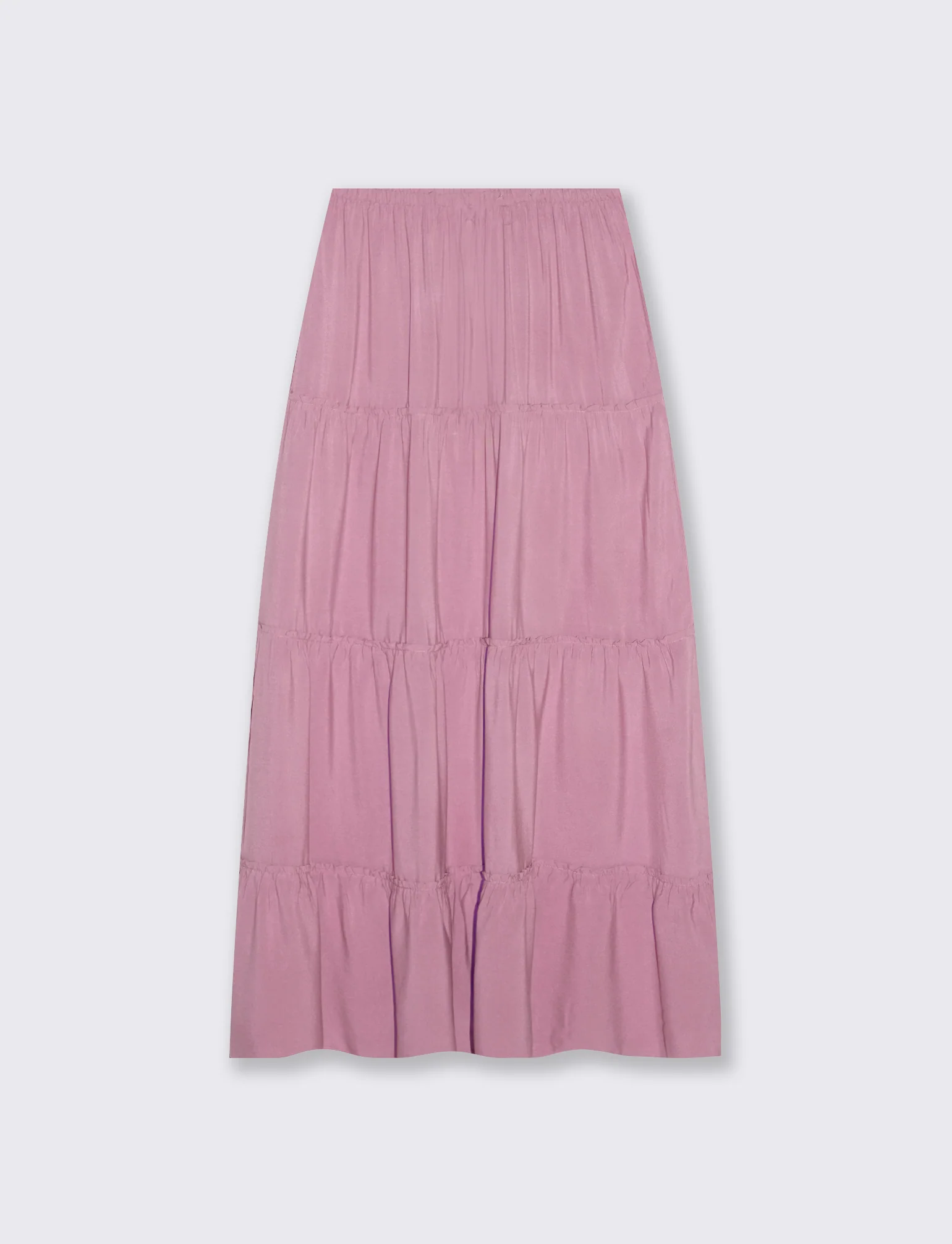 Gonna lunga con coulisse in vita - Rosa polvere - Image 2