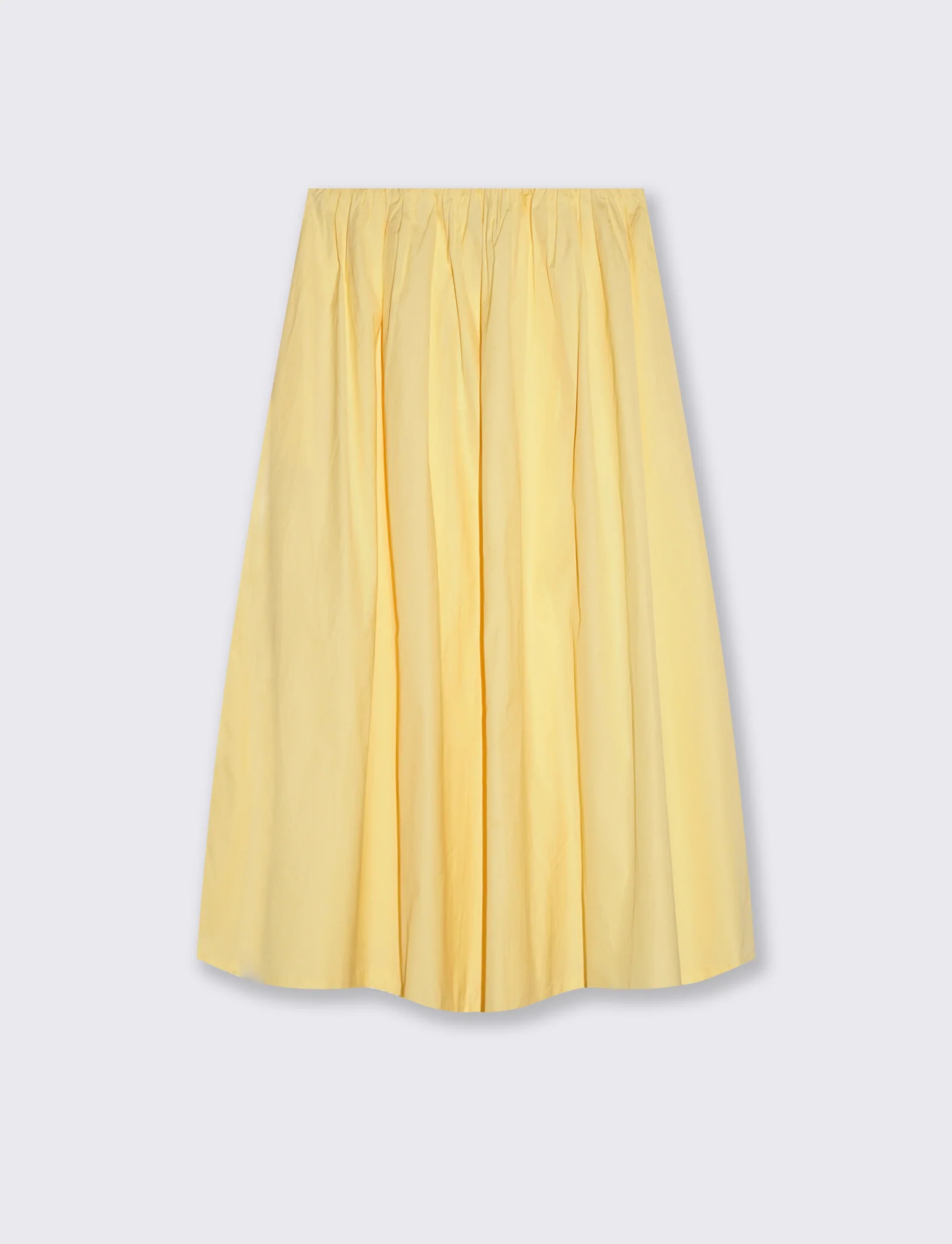 Gonna lunga con elastico e tasche fianchi - Giallo pastello - Image 4