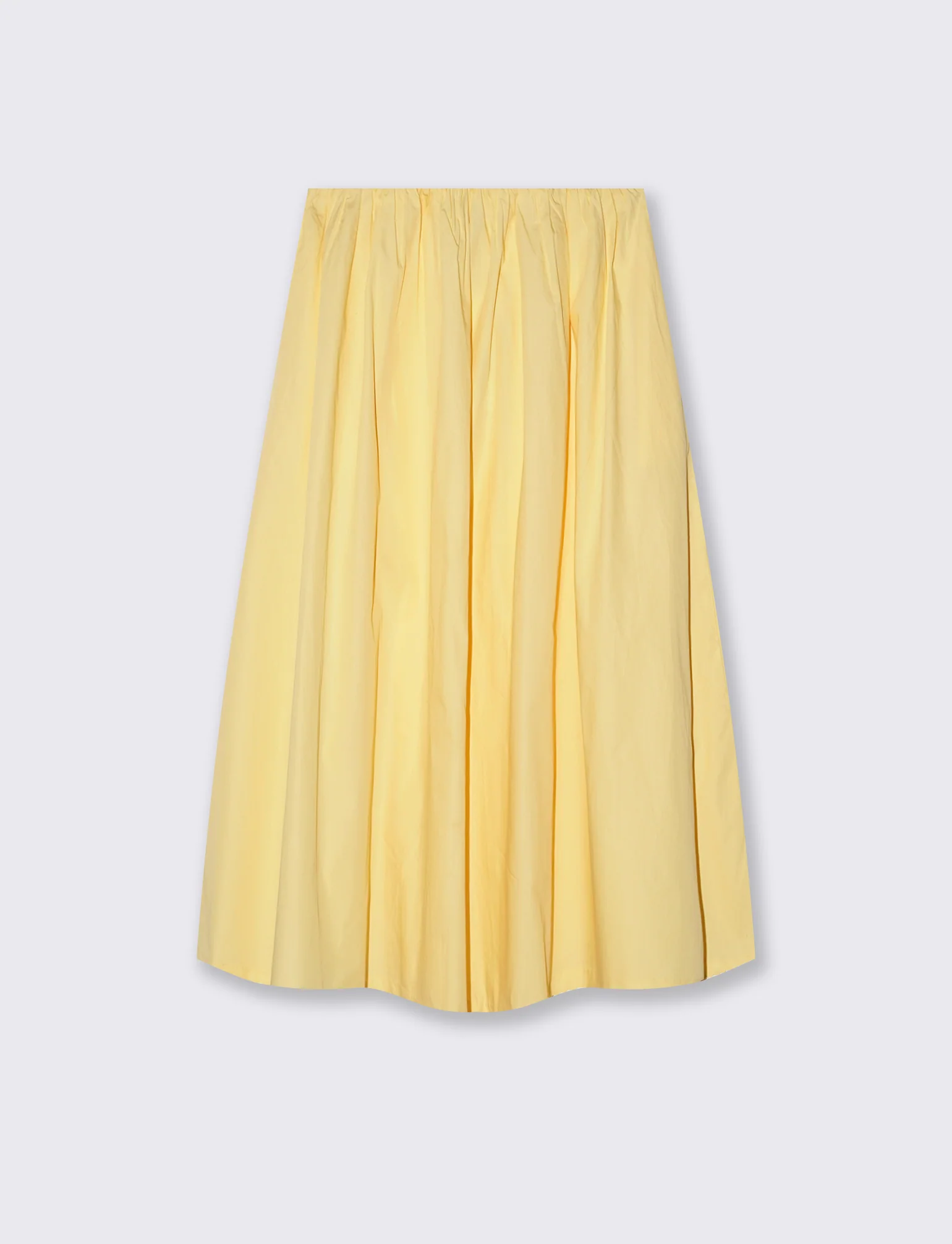 Gonna lunga con elastico e tasche fianchi - Giallo pastello - Image 5