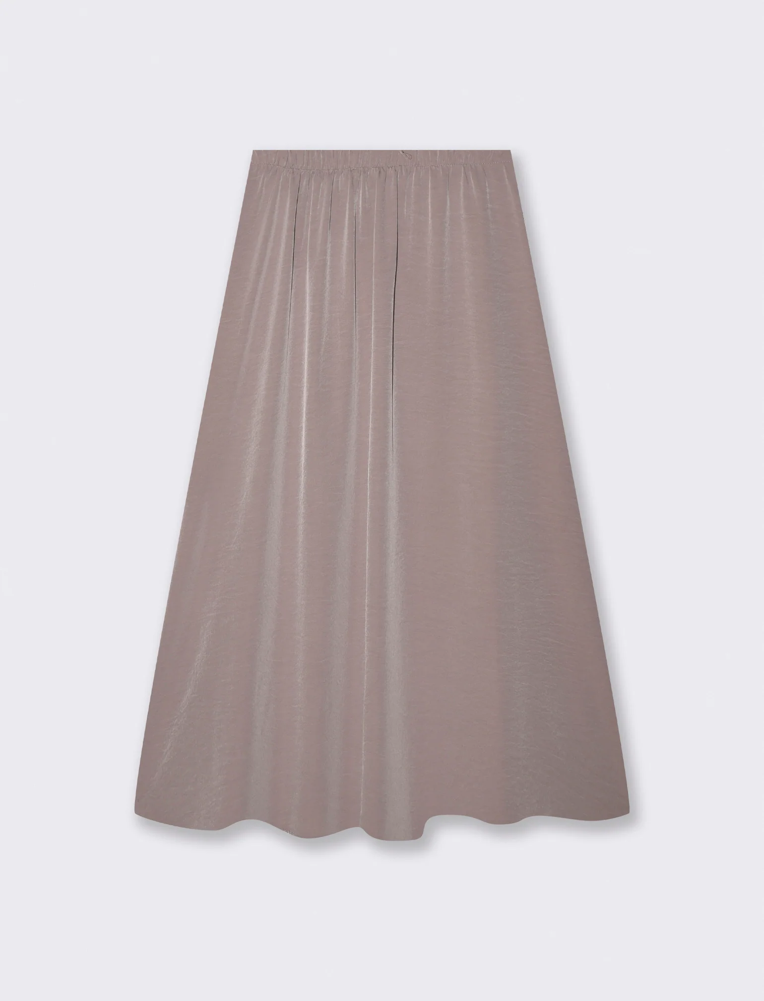 Gonna lunga con spacco elegante e versatile - Grigio fango - Image 2