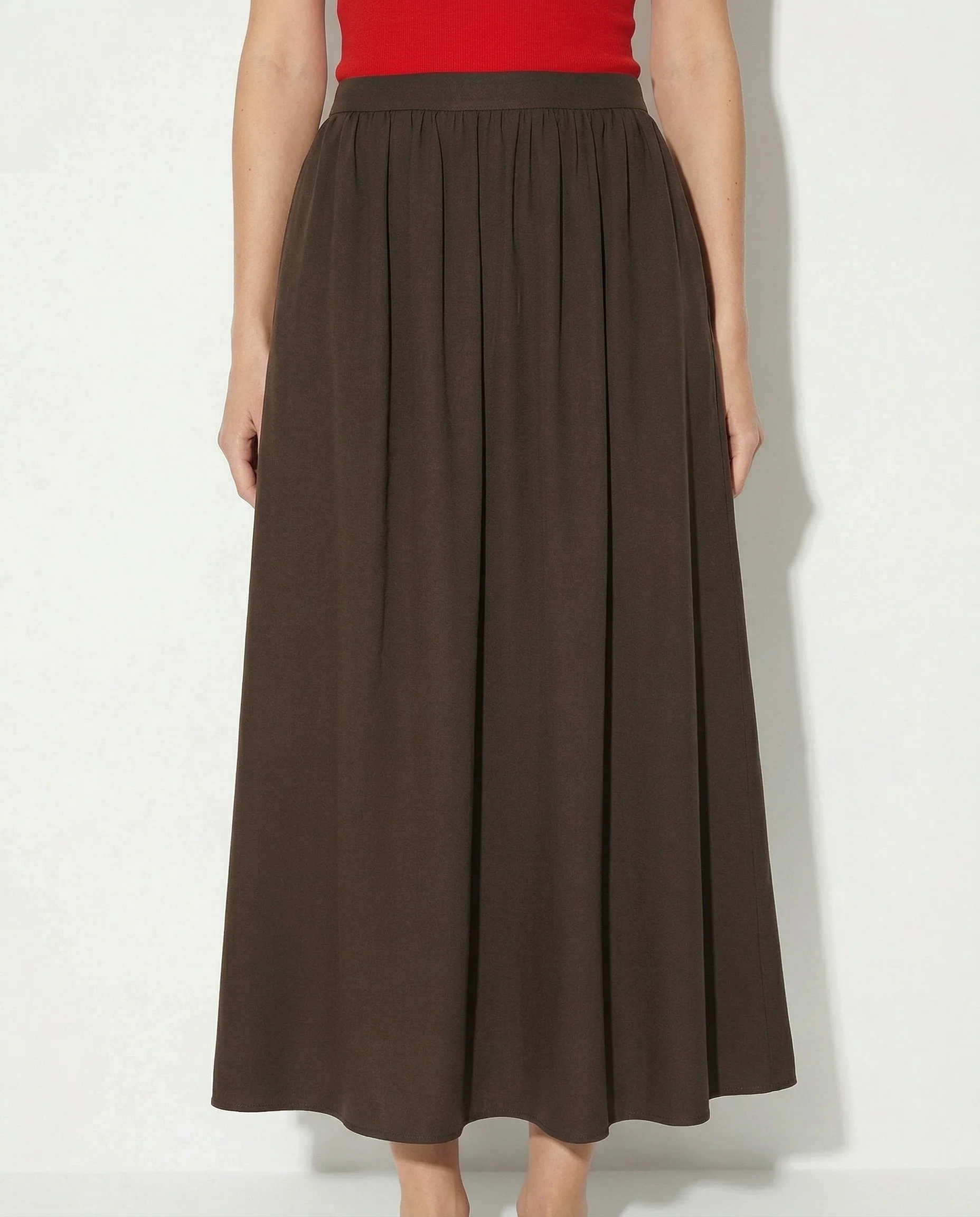Gonna lunga con spacco elegante e versatile - Moro - Image 4
