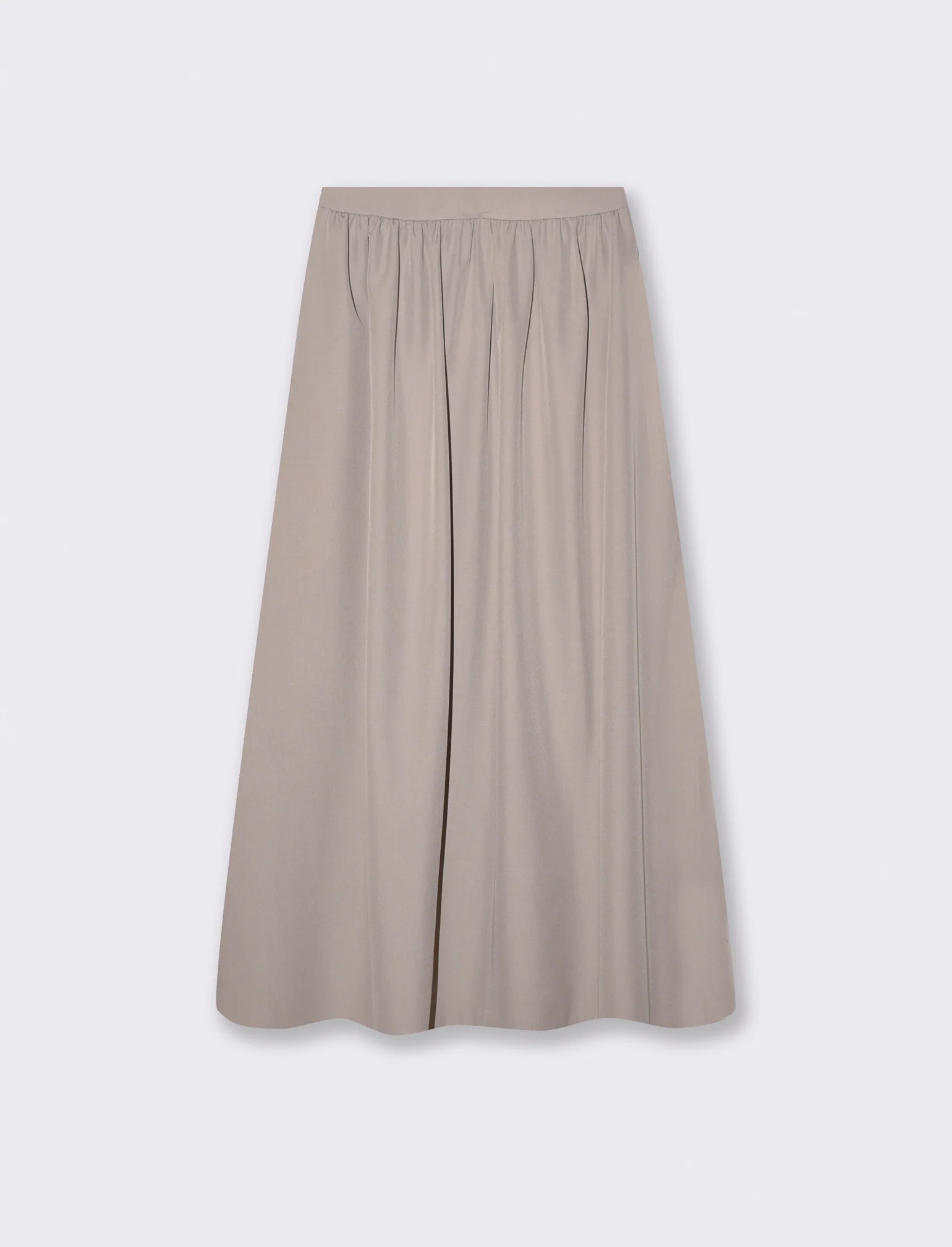 Gonna lunga con zip per ogni occasione - Grigio fango