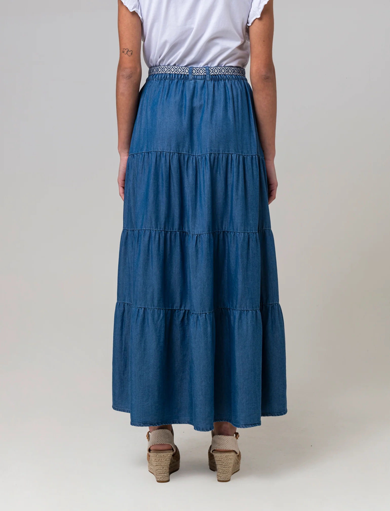 Gonna lunga da donna - DENIM SCURO - Image 2