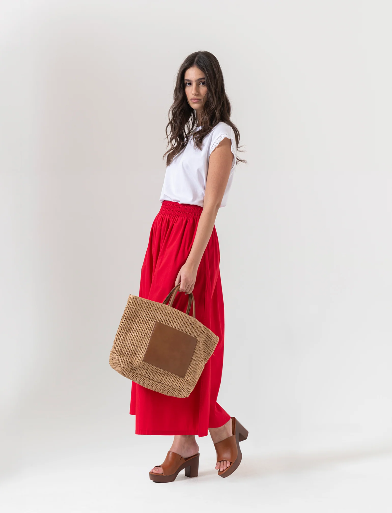 Gonna lunga da donna - Rosso scarlatto - Image 3