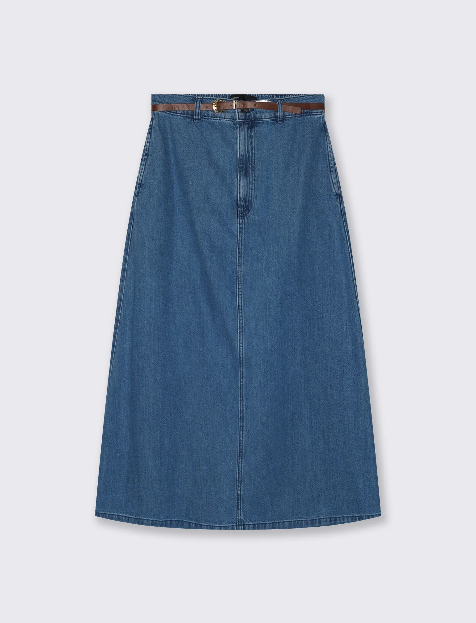 Gonna lunga in denim - Denim chiaro